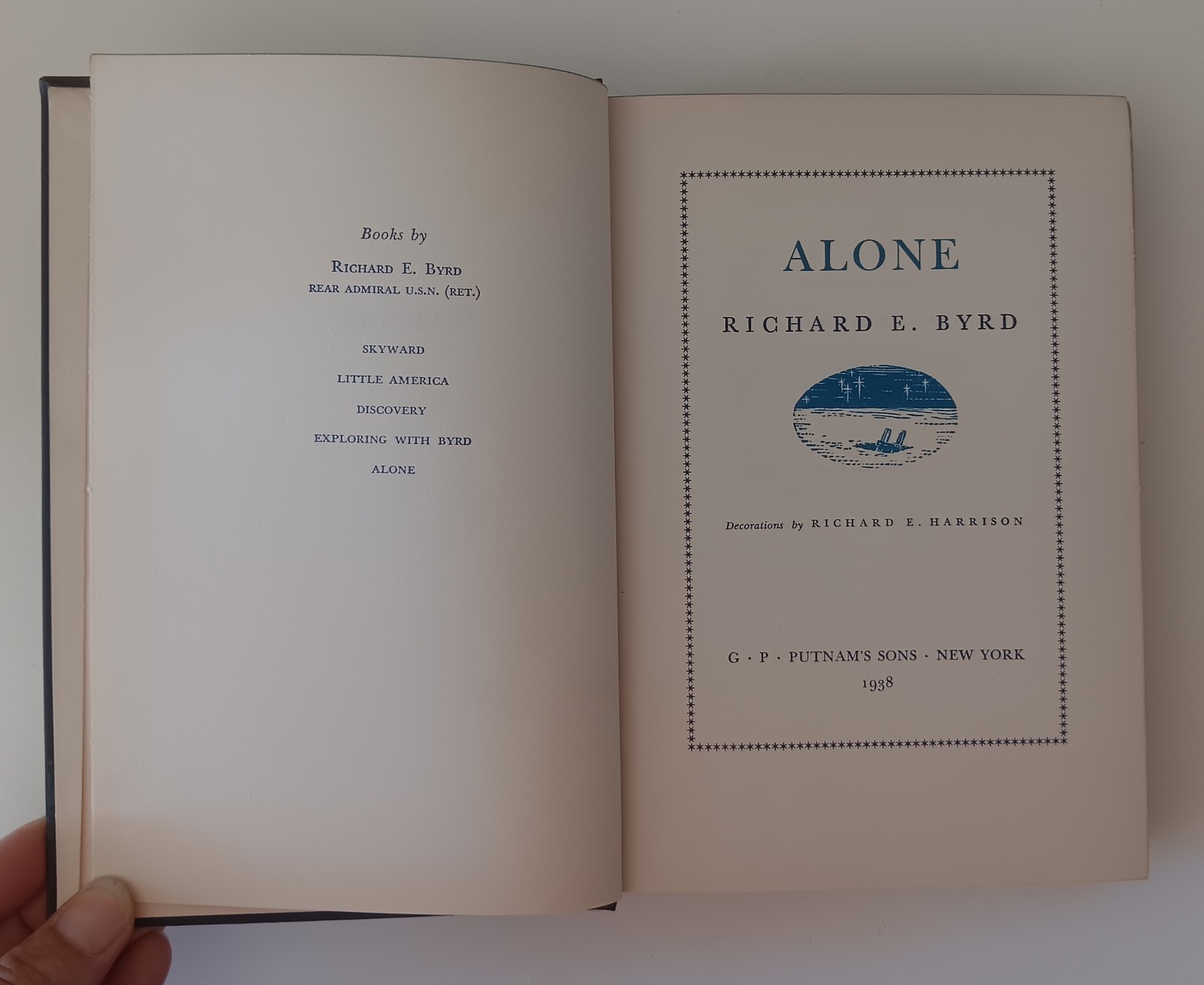 RARE SIGNED 1938 „Alone“ by Richard E Byrd ? 1st Edition South Pole Explorer