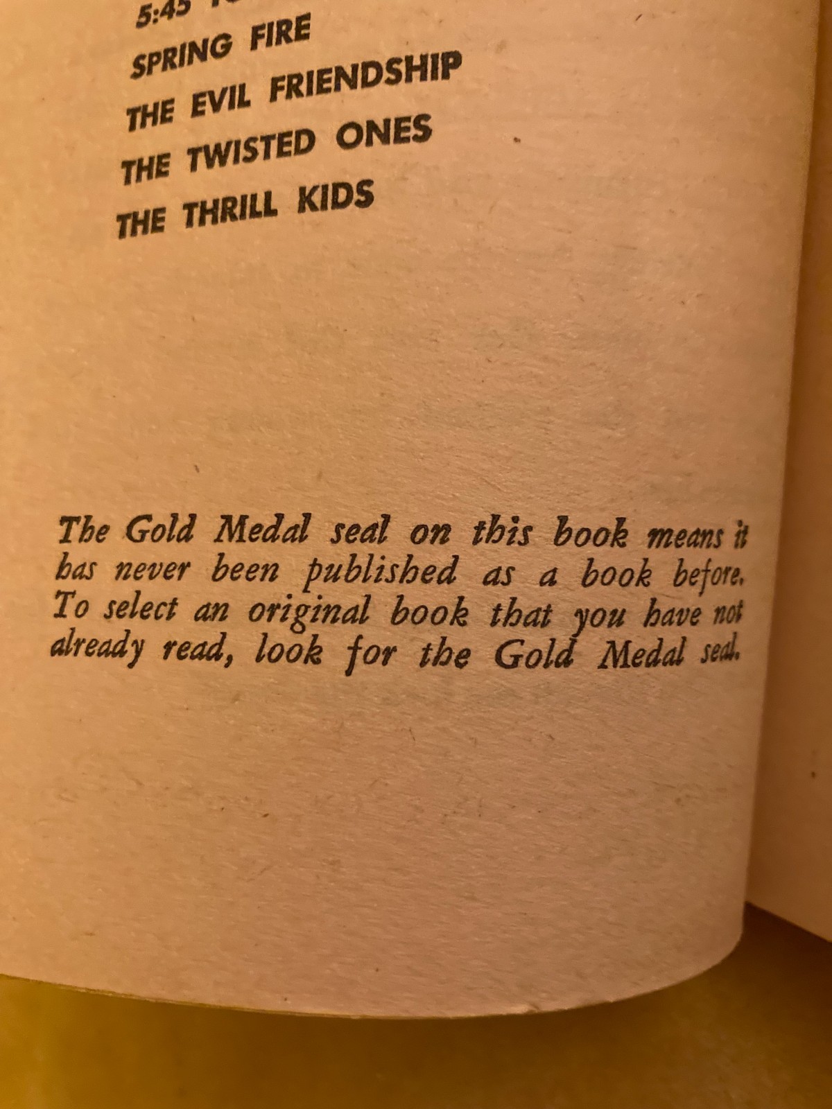 The Young and Violent – Vin Packer – Gold Medal s941 PB 1956 2nd Printing