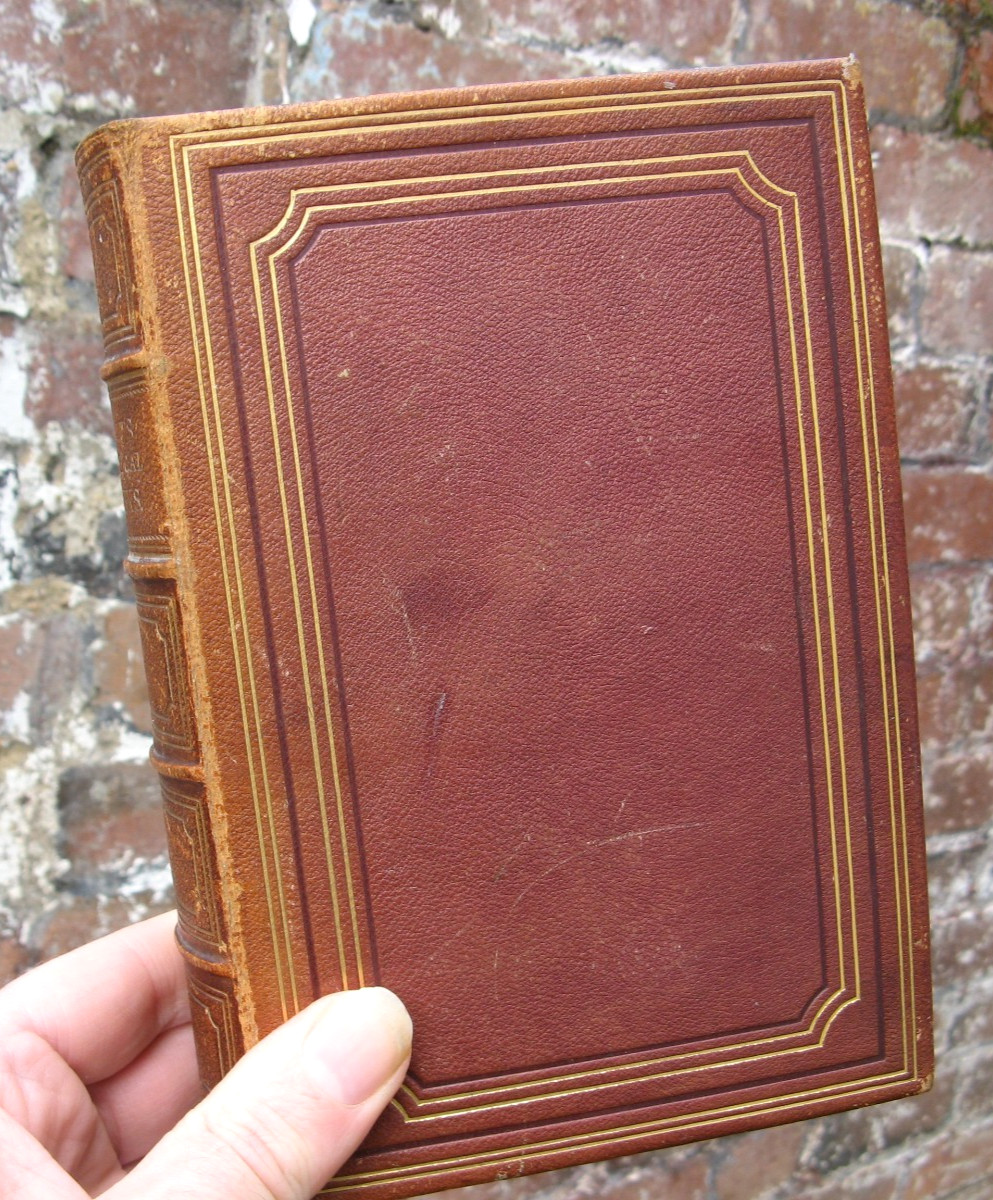 1866 Poems by Sir Walter Scott Fine Leather Binding