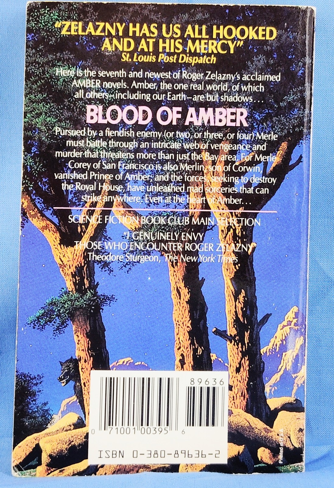 Lot of 2 – Roger Zelazny Chronicles of Amber Avalon + Blood of Amber PB Avon