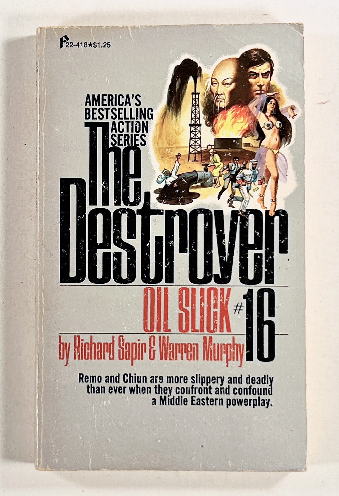 1974 THE DESTROYER #16 „Oil Slick“ PULP ACTION SERIES Remo WIlliams PINNACLE