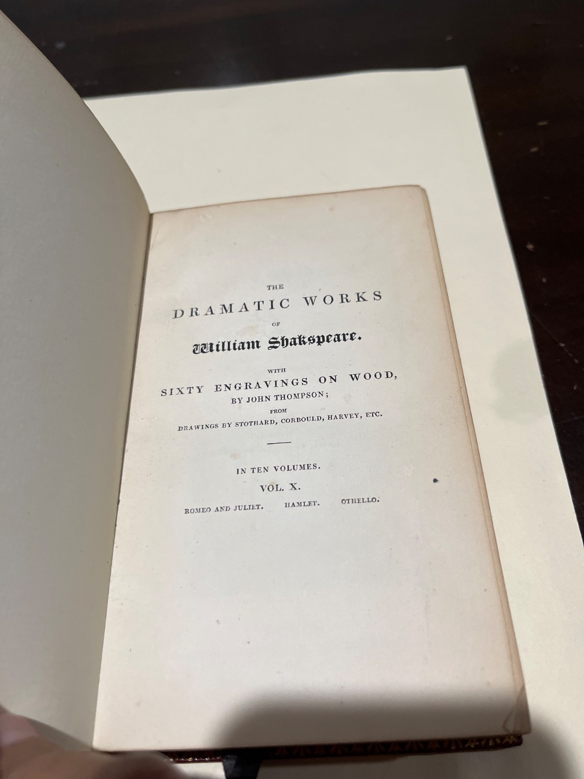 1826 William Shakespeare dramatic work 10-vol set chiswick press