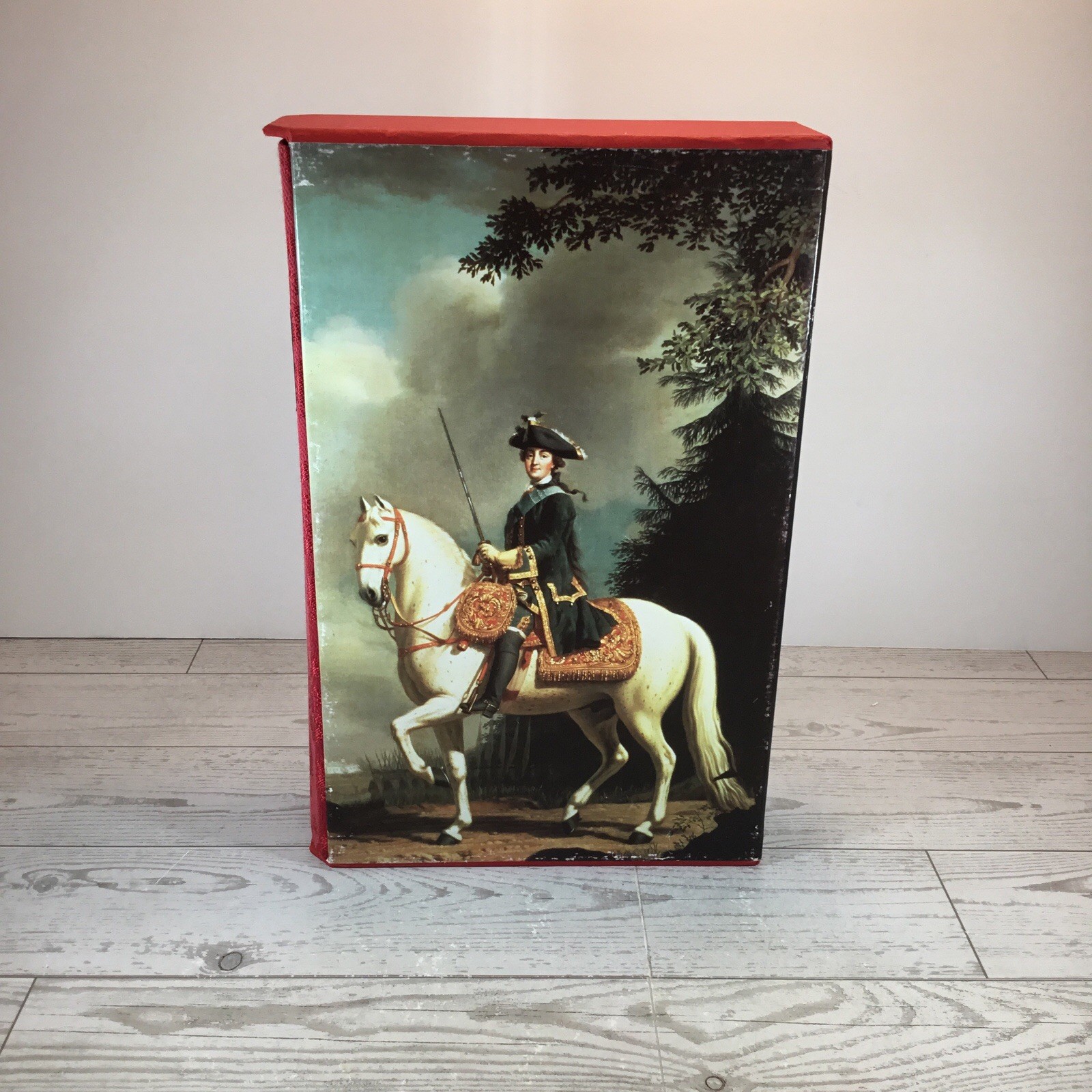 Catherine The Great Decorative Book Box, Rich Rd Fabric-Style Spine