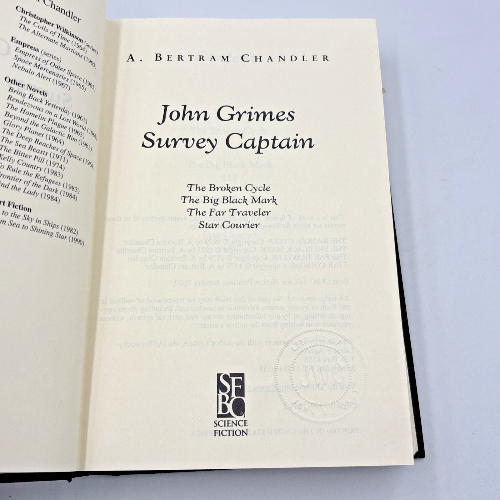 A. Bertram Chandler John Grimes Hardcover Book Lot of 4, Good Condition