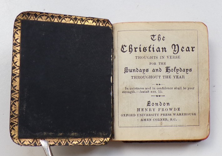 Miniature Leather The Christian Year Thoughts In Verse Sundays & Holidays Frowde