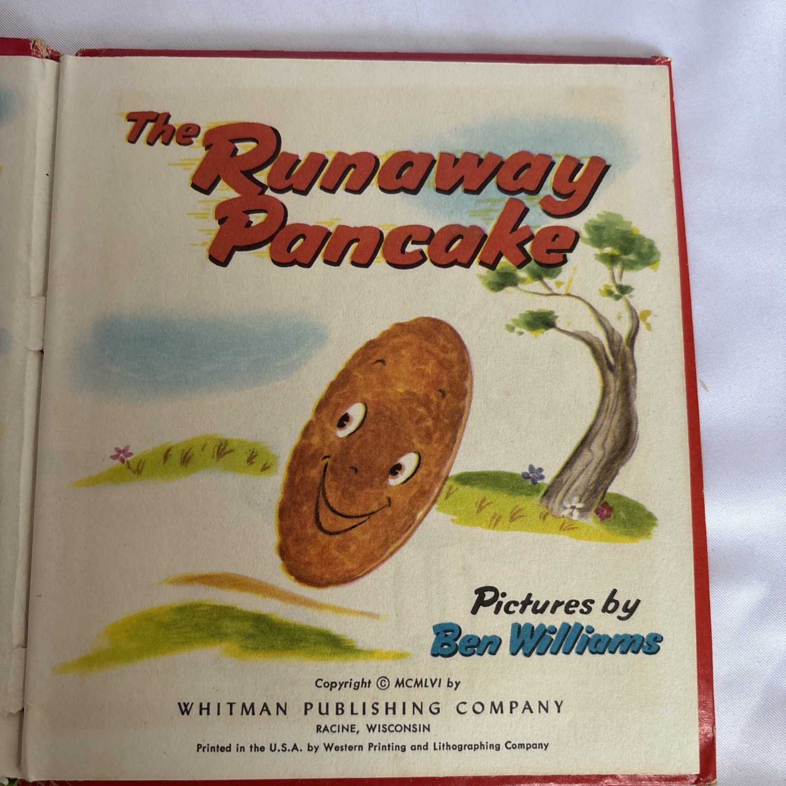 The Runaway Pancake, RARE vintage children’s book Whitman 1956 Tell a tale books