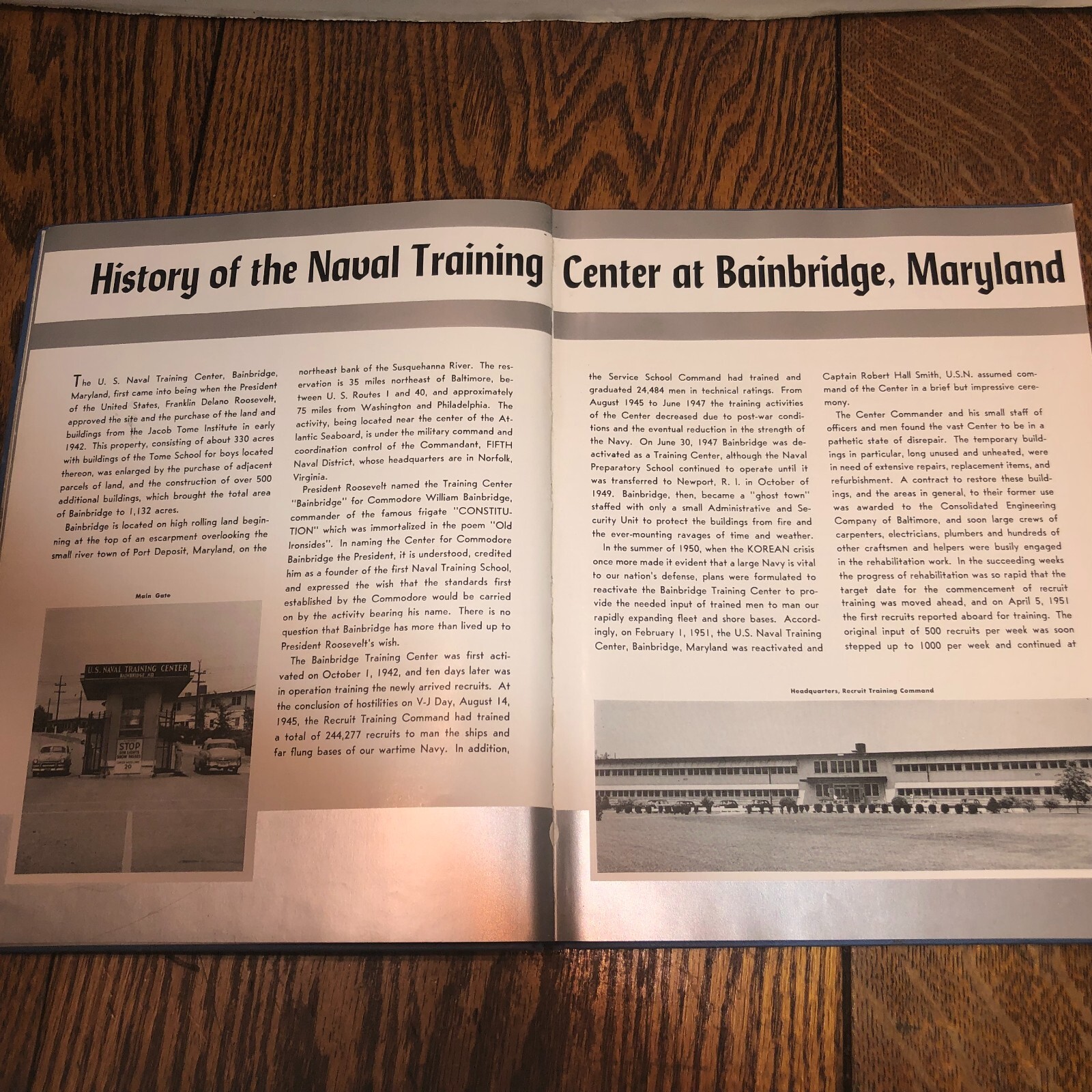 1952 The Compass US Naval Training Center Bainbridge MD Company 206 207