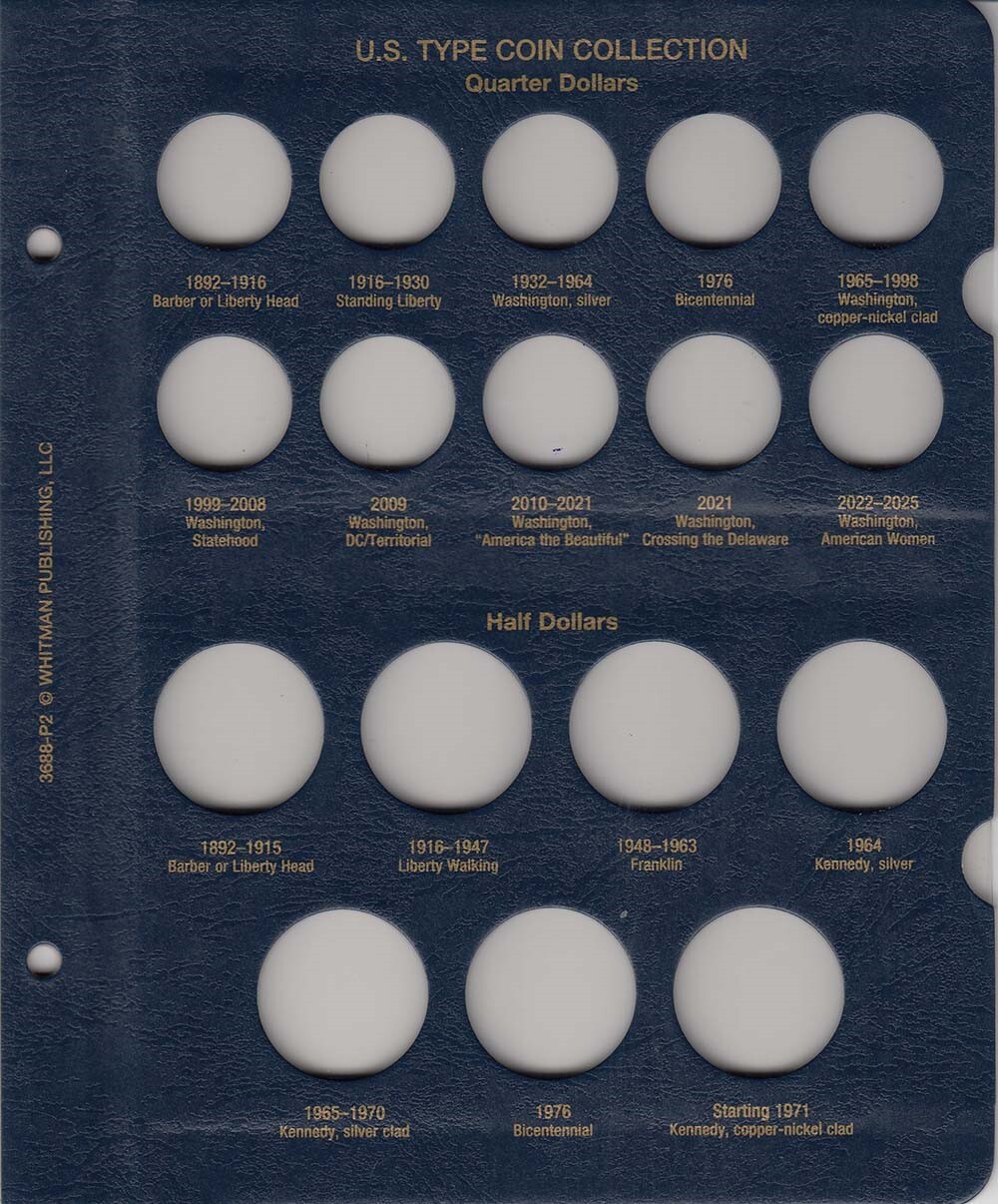 US Type Coin Collection 20th & 21st Centuries Album Whitman Classic 3688 New