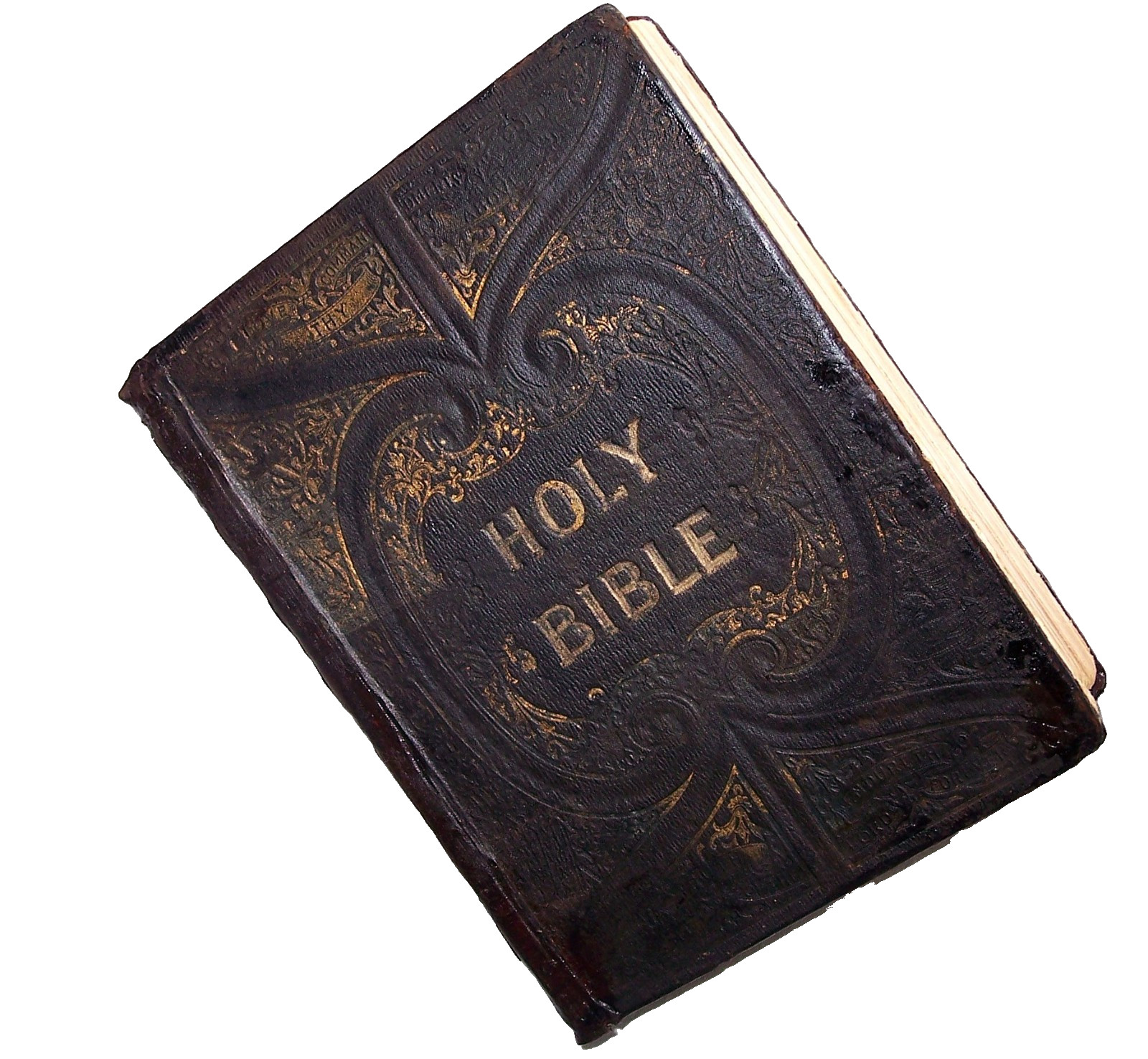 Antique Family Pictorial Bible Red Letter Ed. Childress, Wright, Hunt #N