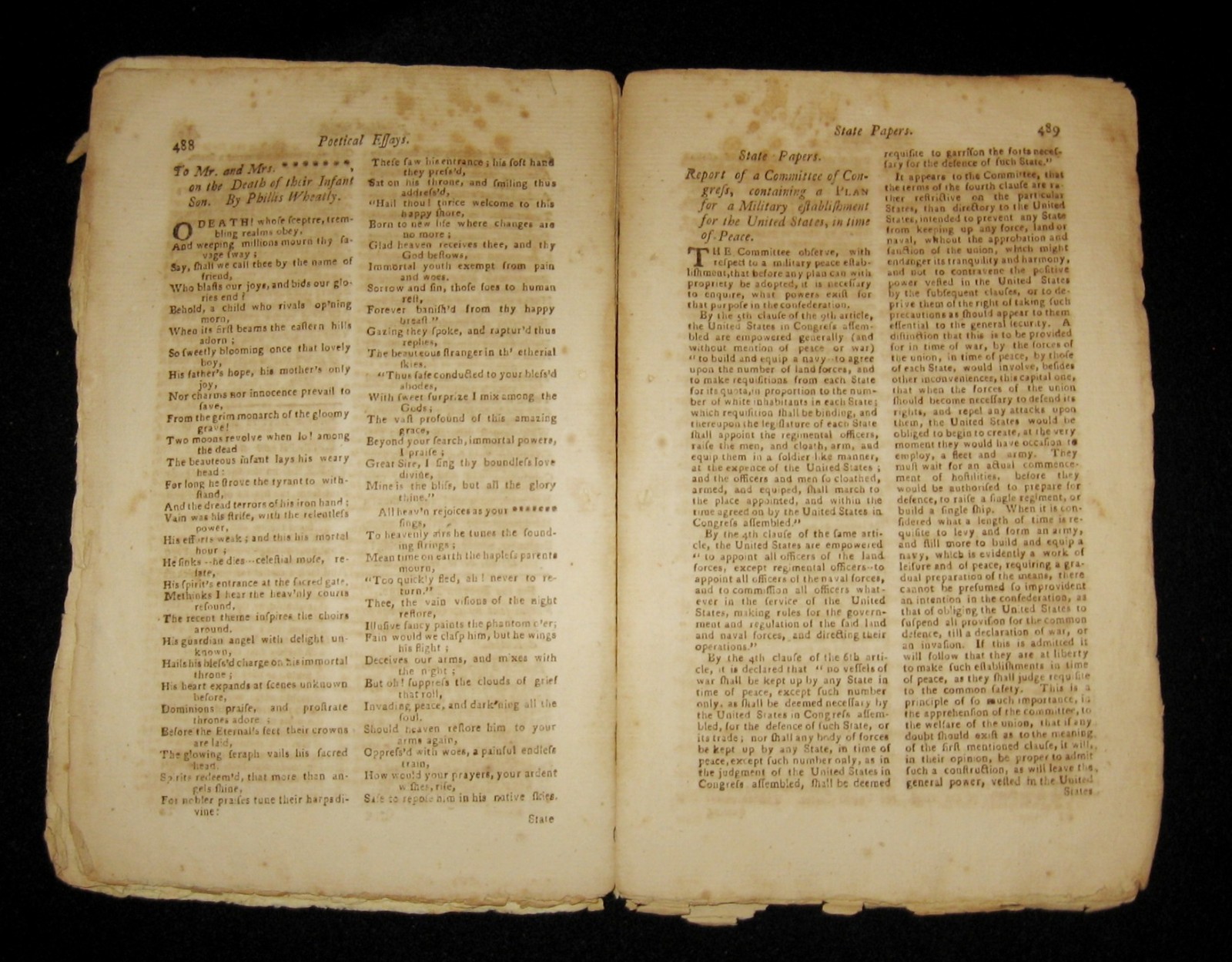 1784 PHILLIS WHEATLEY – Boston Magazine, SLAVE AFRICAN SLAVERY NEGRO ABOLITION