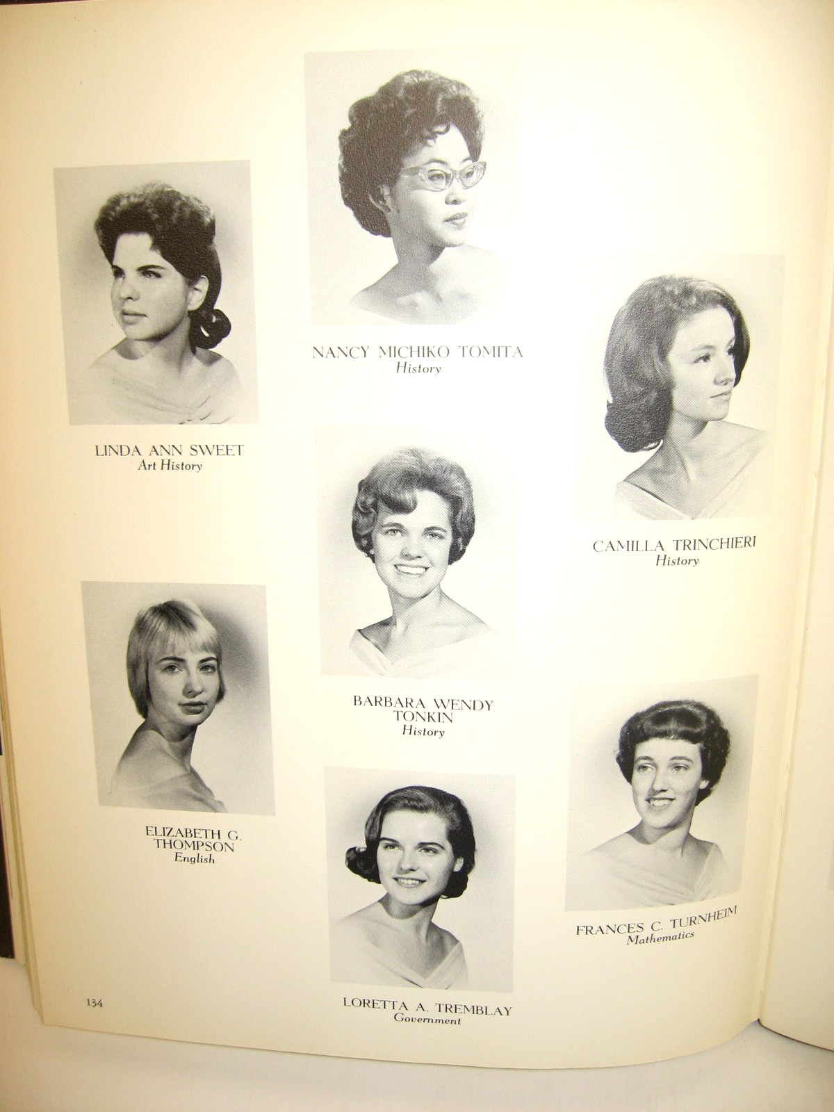 Jong , Trinchieri in 1963 Mortarboard, Barnard College, Columbia U NYC Yearbook