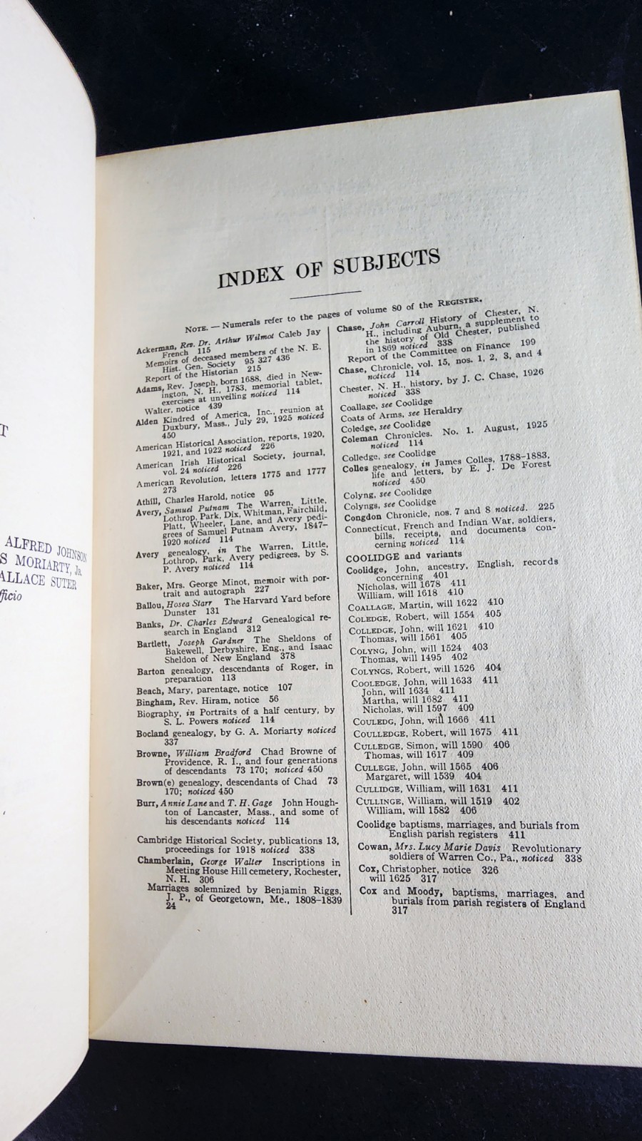1926,27,28 Rare Original New England Historical & Genealogical Register Vol80-82