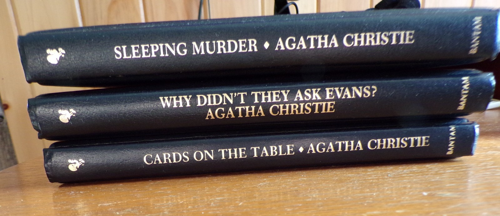 Agatha Christie Mystery Collection Bantam Leatherette Lot 3 Cards Evans Sleeping