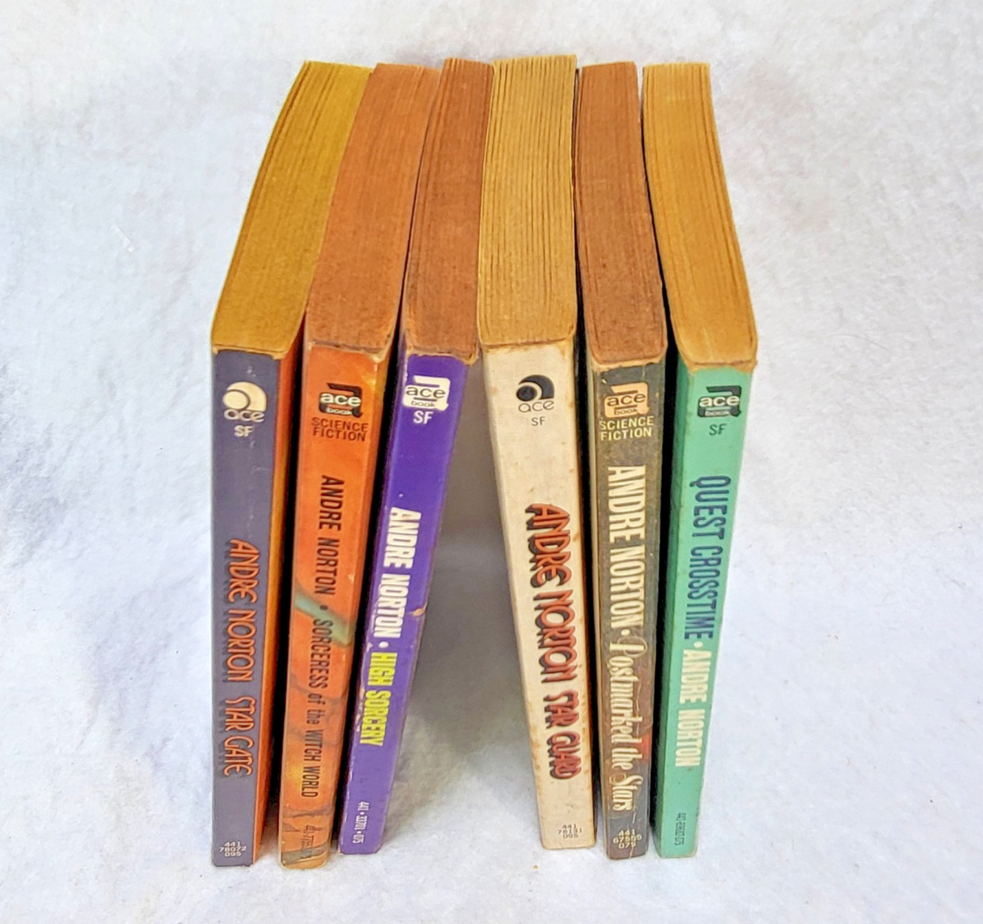 Andre Norton Vintage Sci Fi Paperback Book Lot 6 Star Gate Quest Crosstime