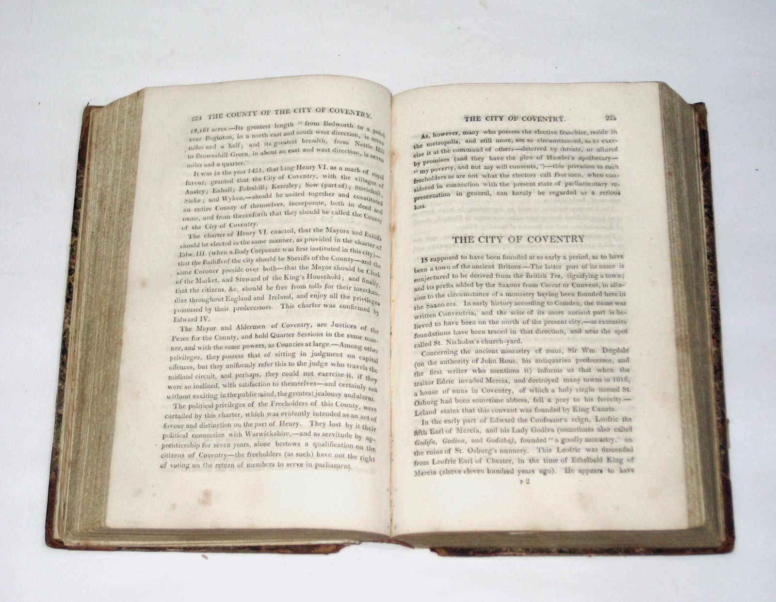 WARWICKSHIRE, A Concise Topographical Description : Sir William Dugdale – 1817