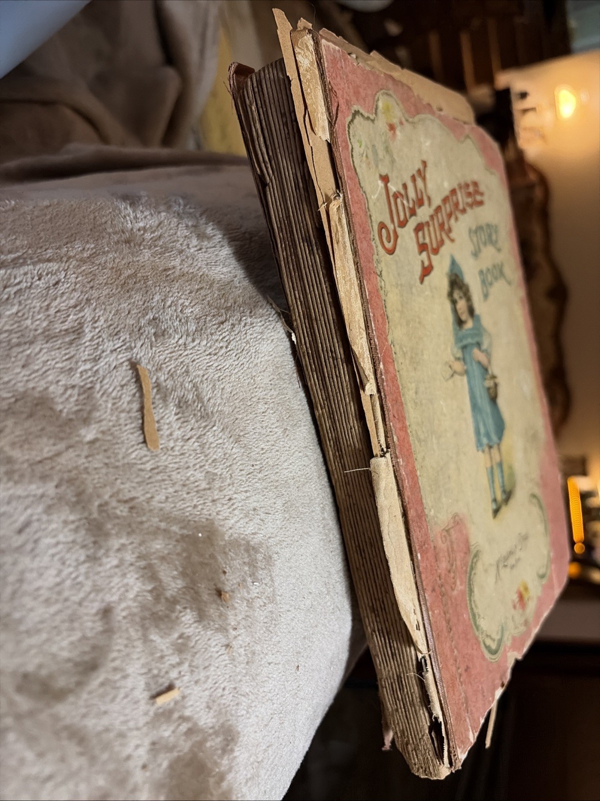 Jolly Surprise Story Book McLoughlin Bros- As Is- crafts art pages to frame