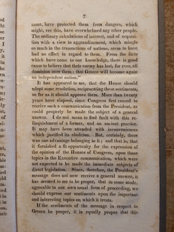 1824 Daniel Webster’s Speech on the Greek Revolution ORIGINAL John S Meehan