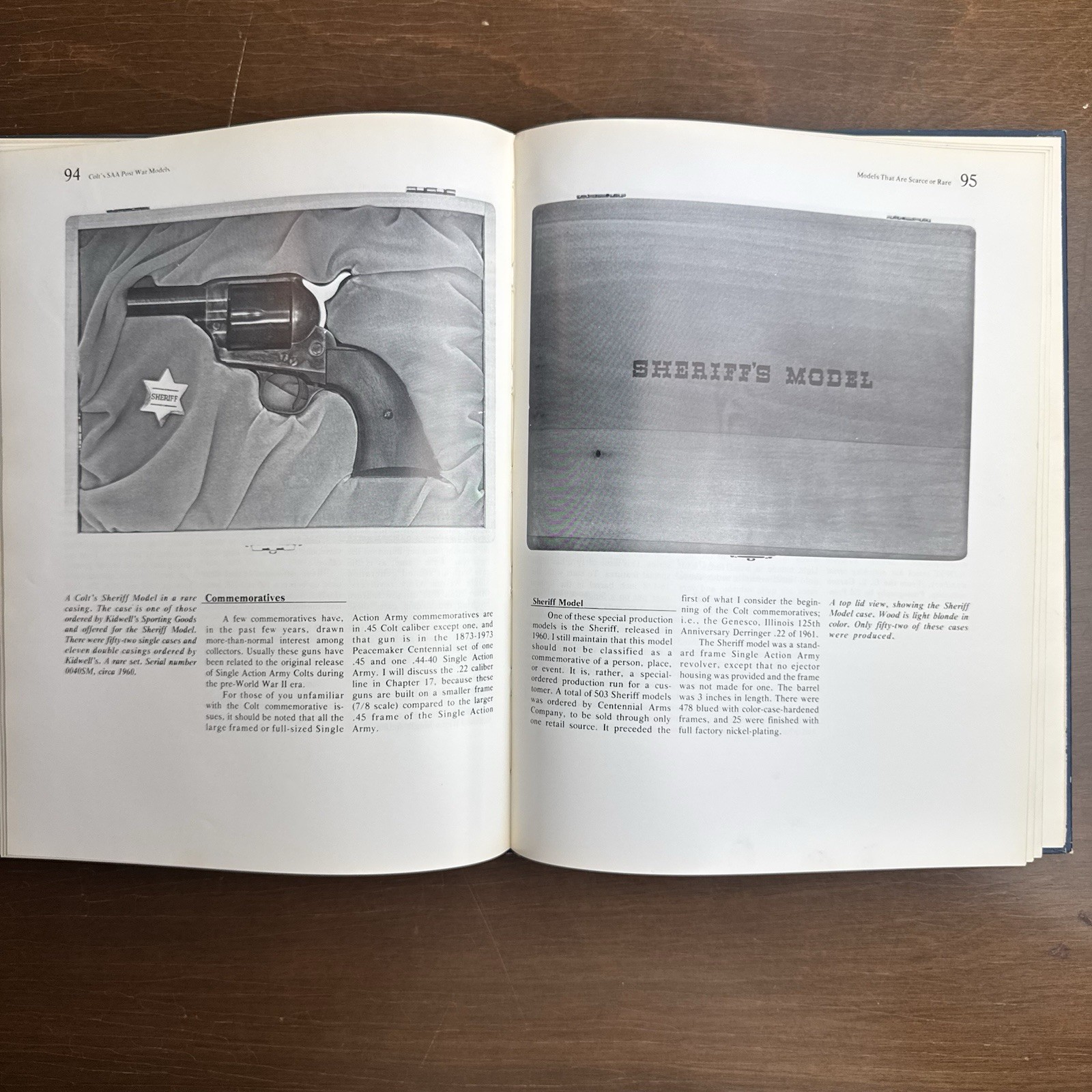 Colt’s Single Action Army Post War Models hardcover 1st Edition No Sleeve