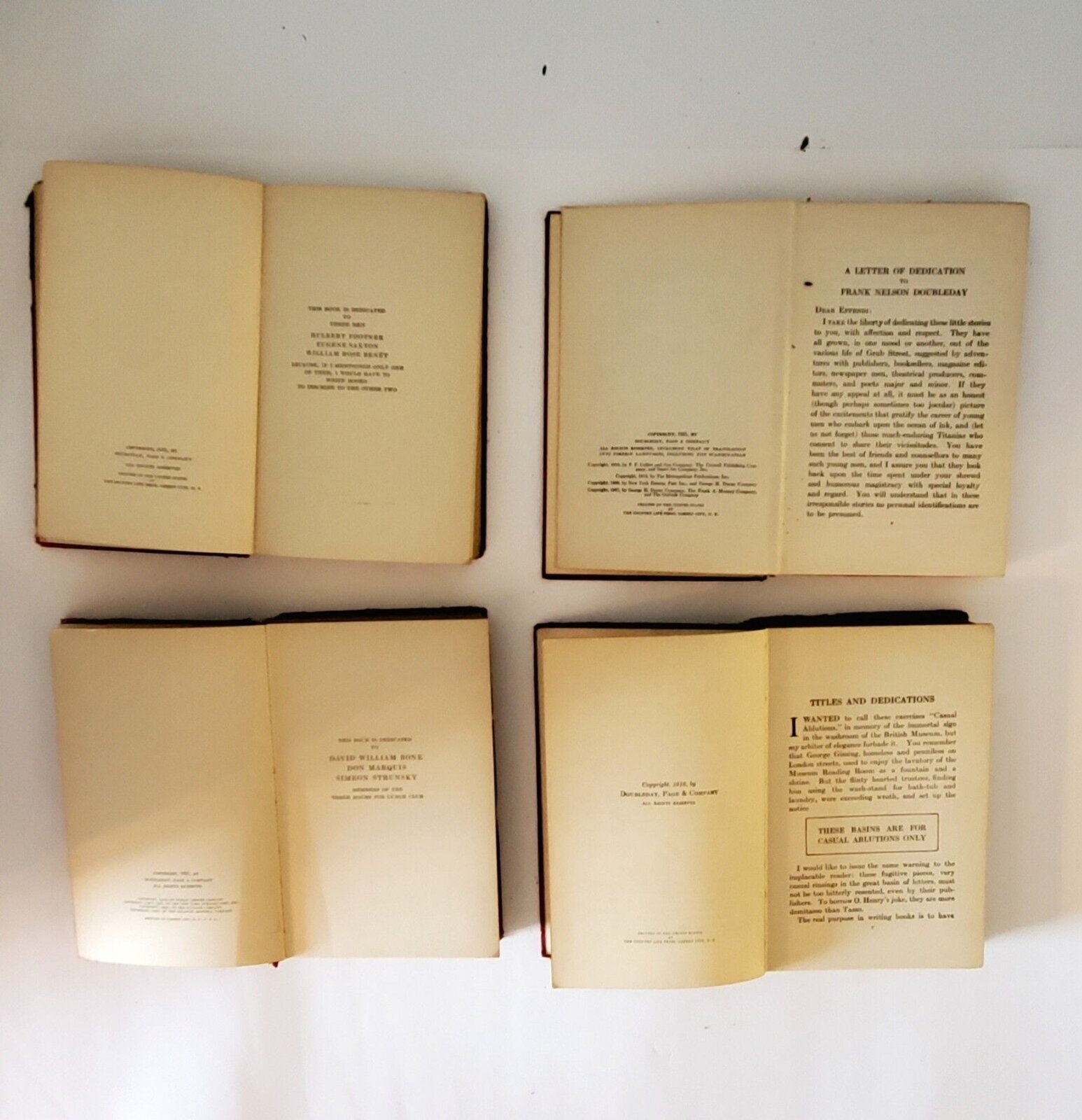 Christopher Morley Red Leather Bound Books Lot Of 4 Plum Pudding And More