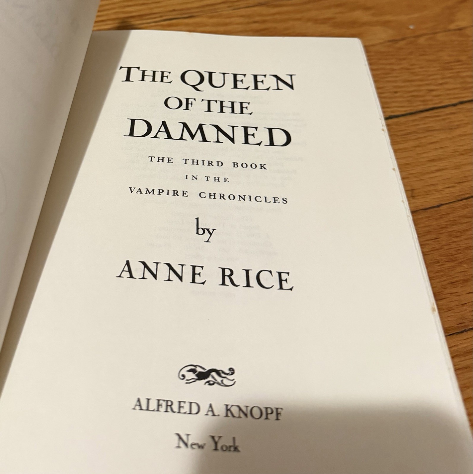 Anne Rice Original 3 Vampire Chronicles First Editions – SIGNED Knopf
