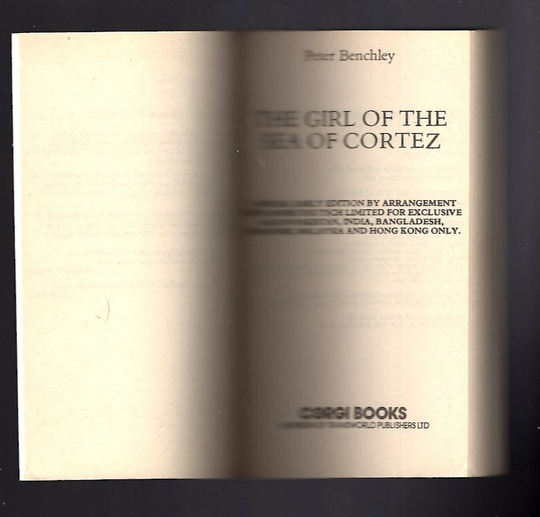 The Girl Of The Sea Of Cortez Peter Benchley