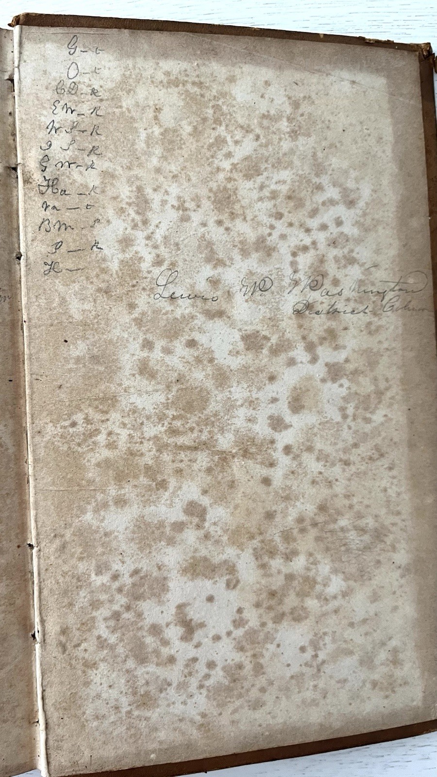 RARE 1831 Signed Lewis W Washington Princeton Yale Science George Washington FA
