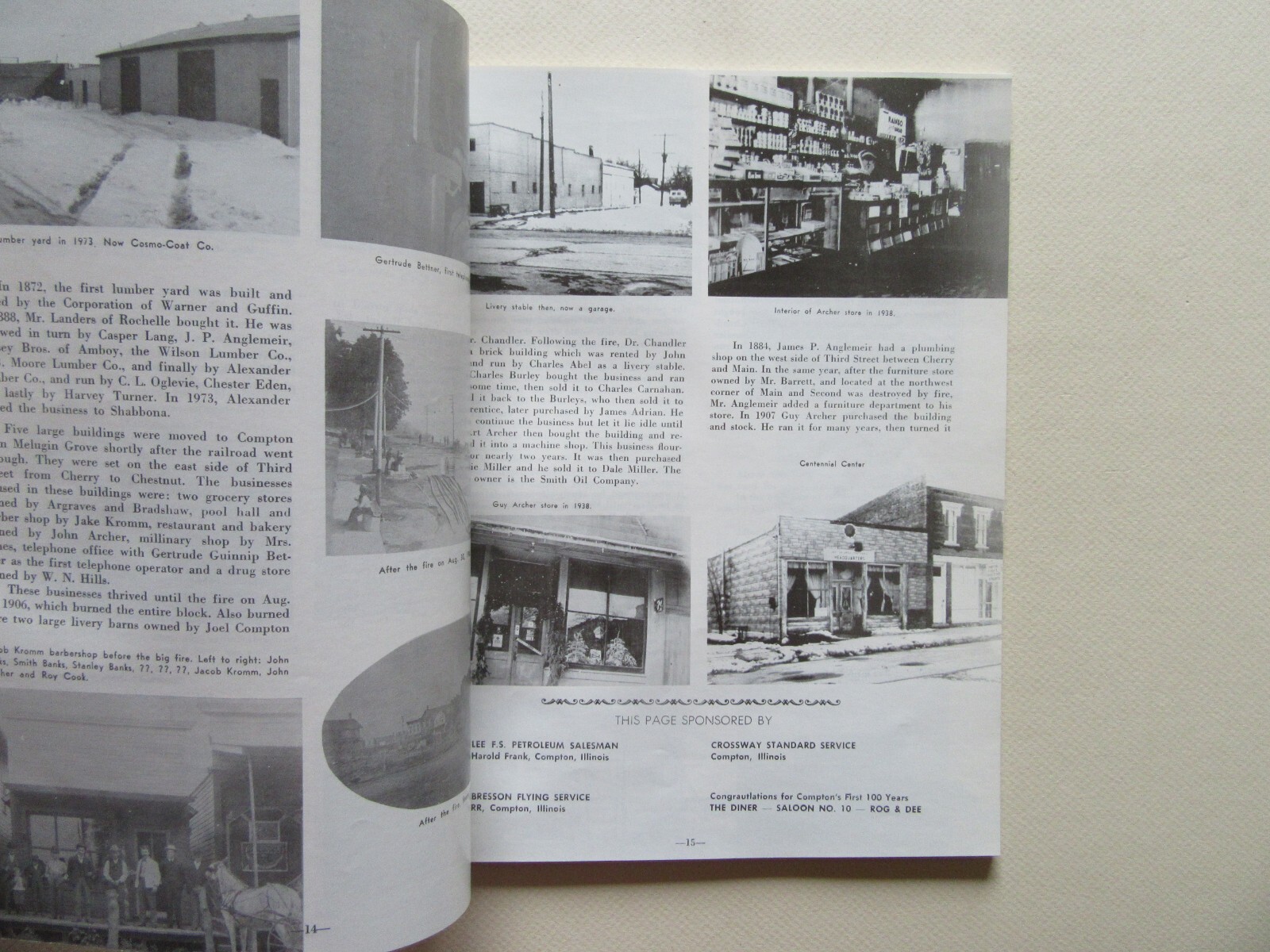 Compton Illinois Centennial 1875-1975 – The Centennial Book Committee, 1975 Fine