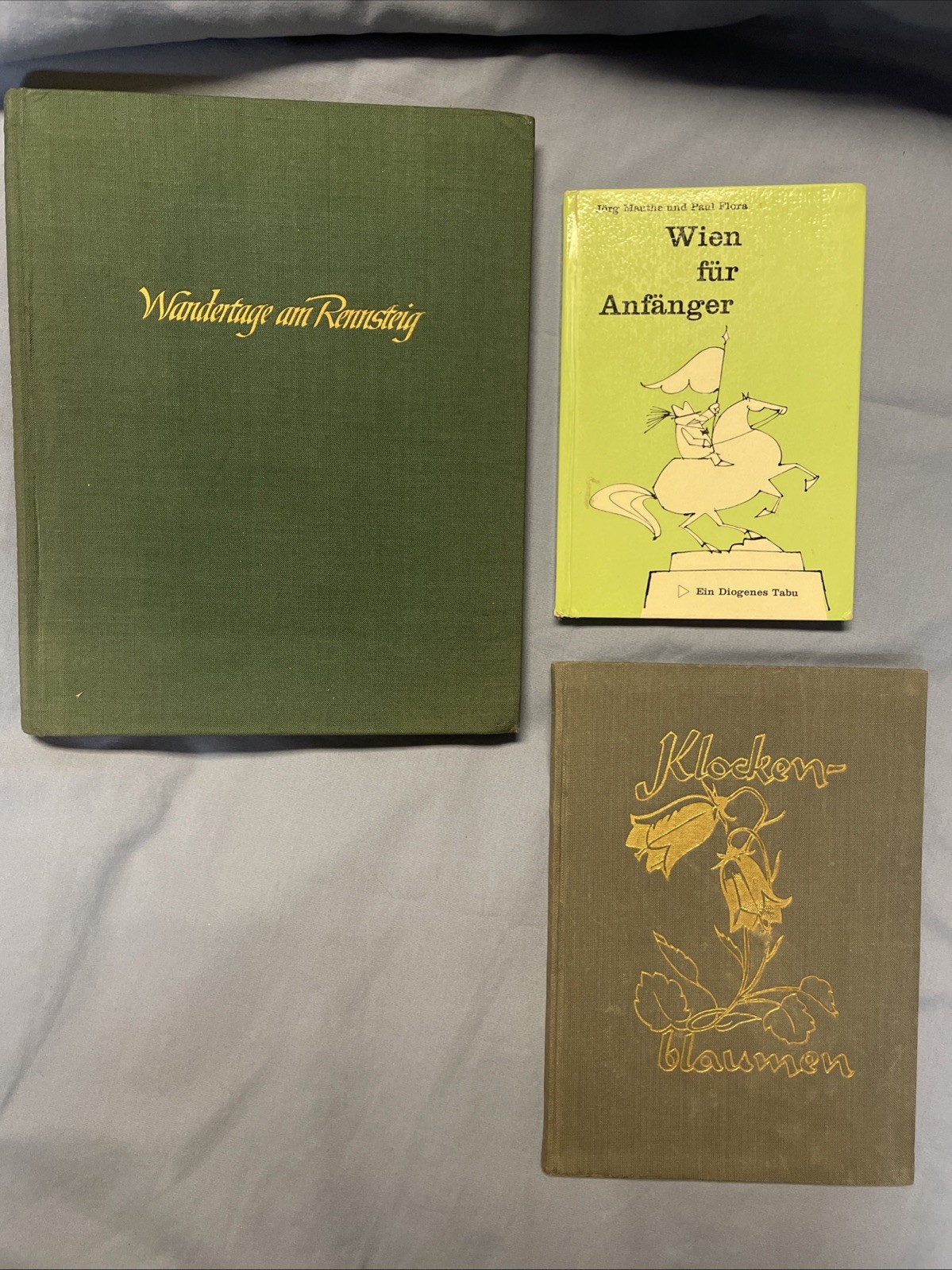 Lot Of 3 Vintage 1950s Books In German Rennsteig Vienna Bluebell Deutsch Buch