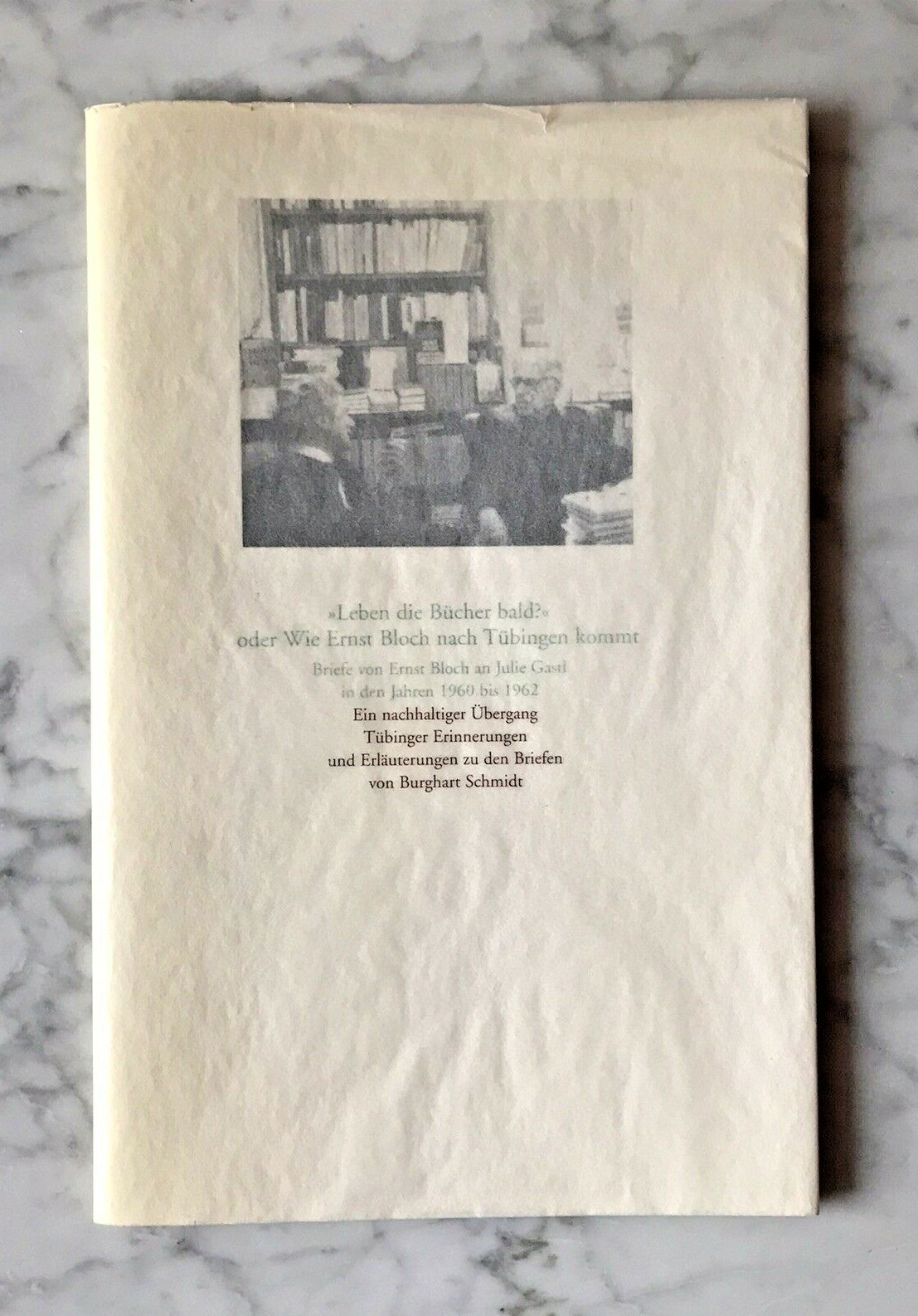 „Are the Books Living Soon?“ or How Ernst Bloch Comes to Tübingen, 1998