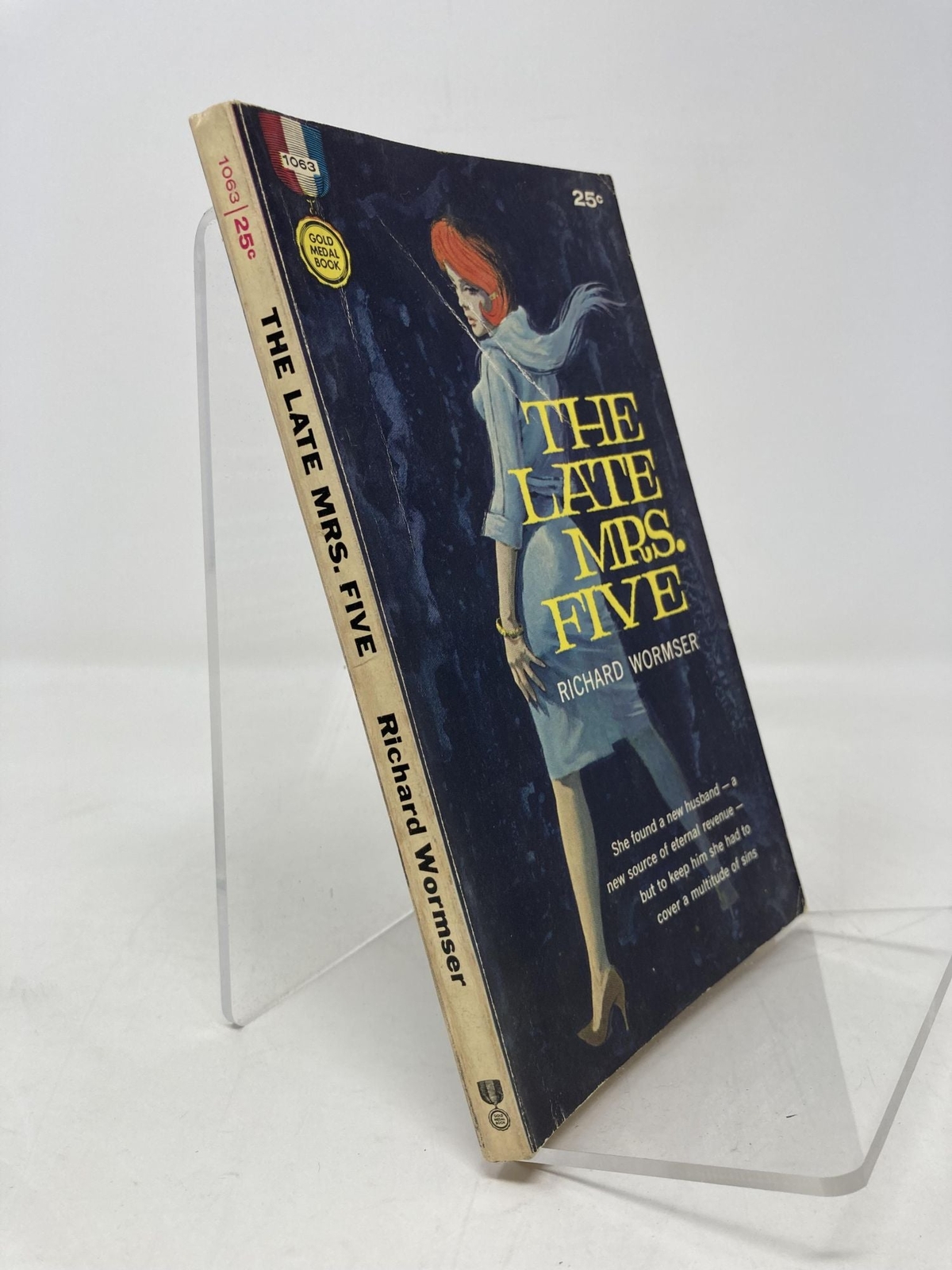 The Late Mrs Five by Richard Wormser First 1st Edition VG PB 1960
