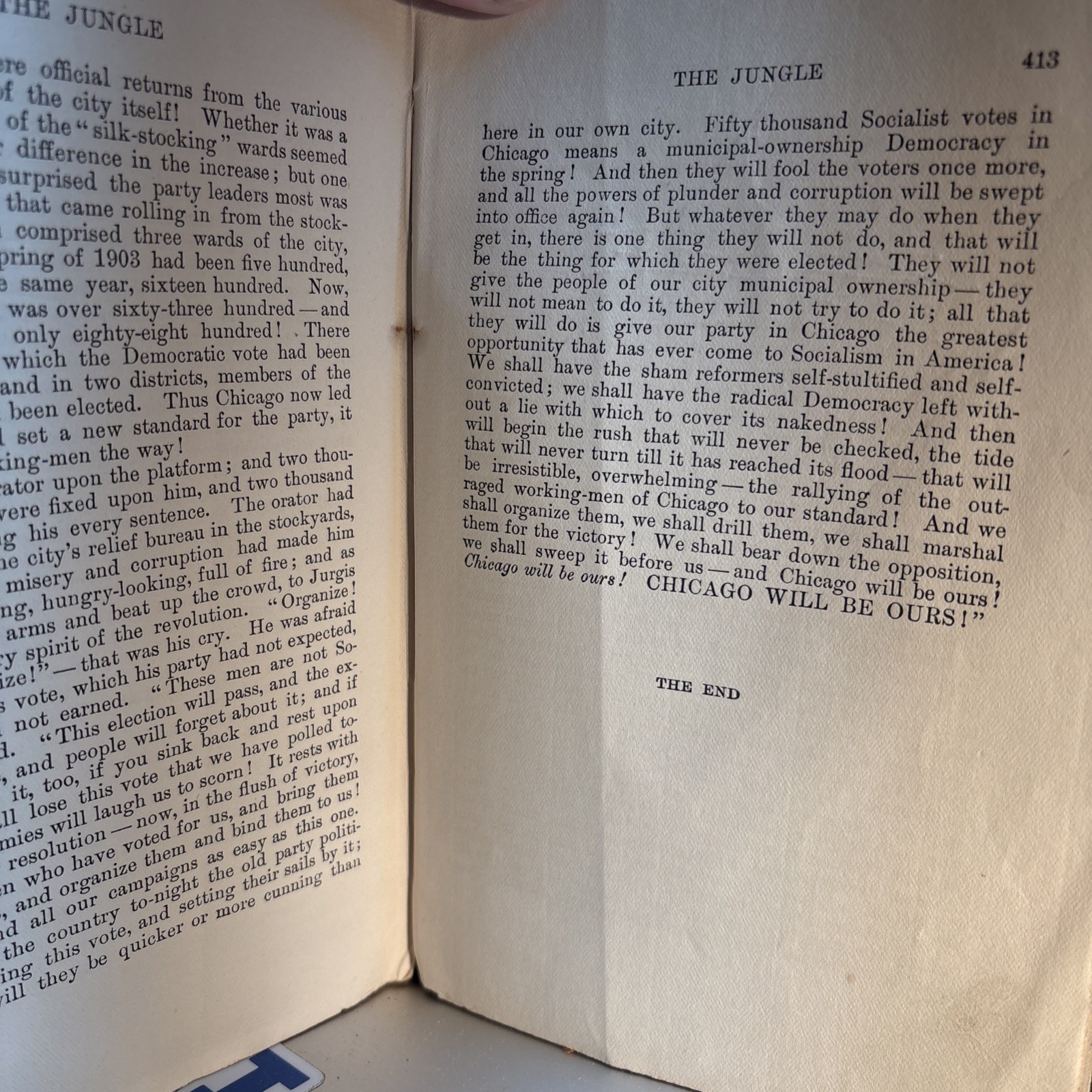 The Jungle, 1906, first edition, Upton Sinclair