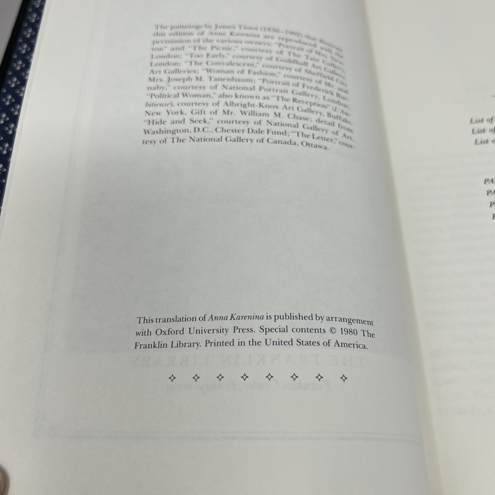 Anna Karenina – Leo Tolstoy – The Franklin Library – 1980 Edition