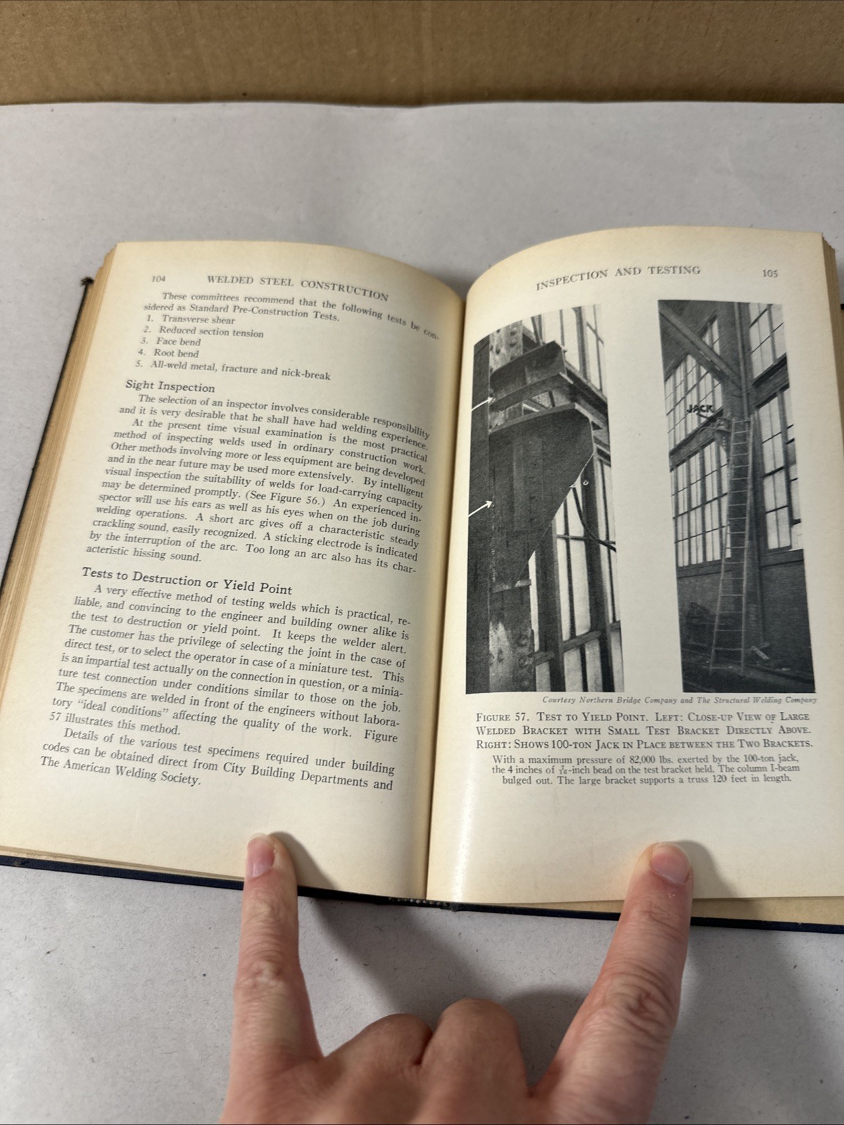 Welded Steel Construction by Robert S Hale 1938 First Edition Rare Book