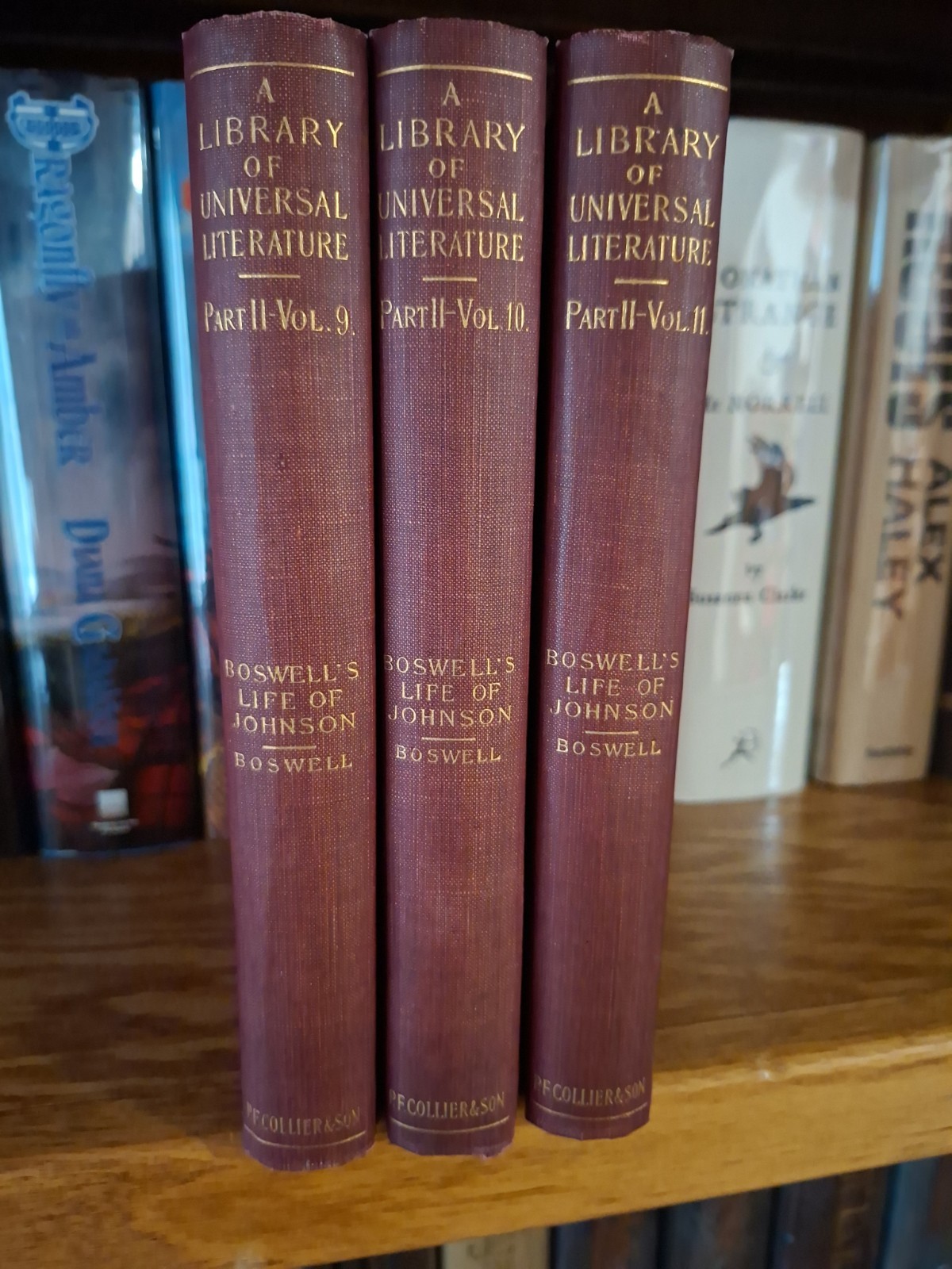 A Library of Universal Literature Boswell’s Life of Johnson 3 Volume Set 1910