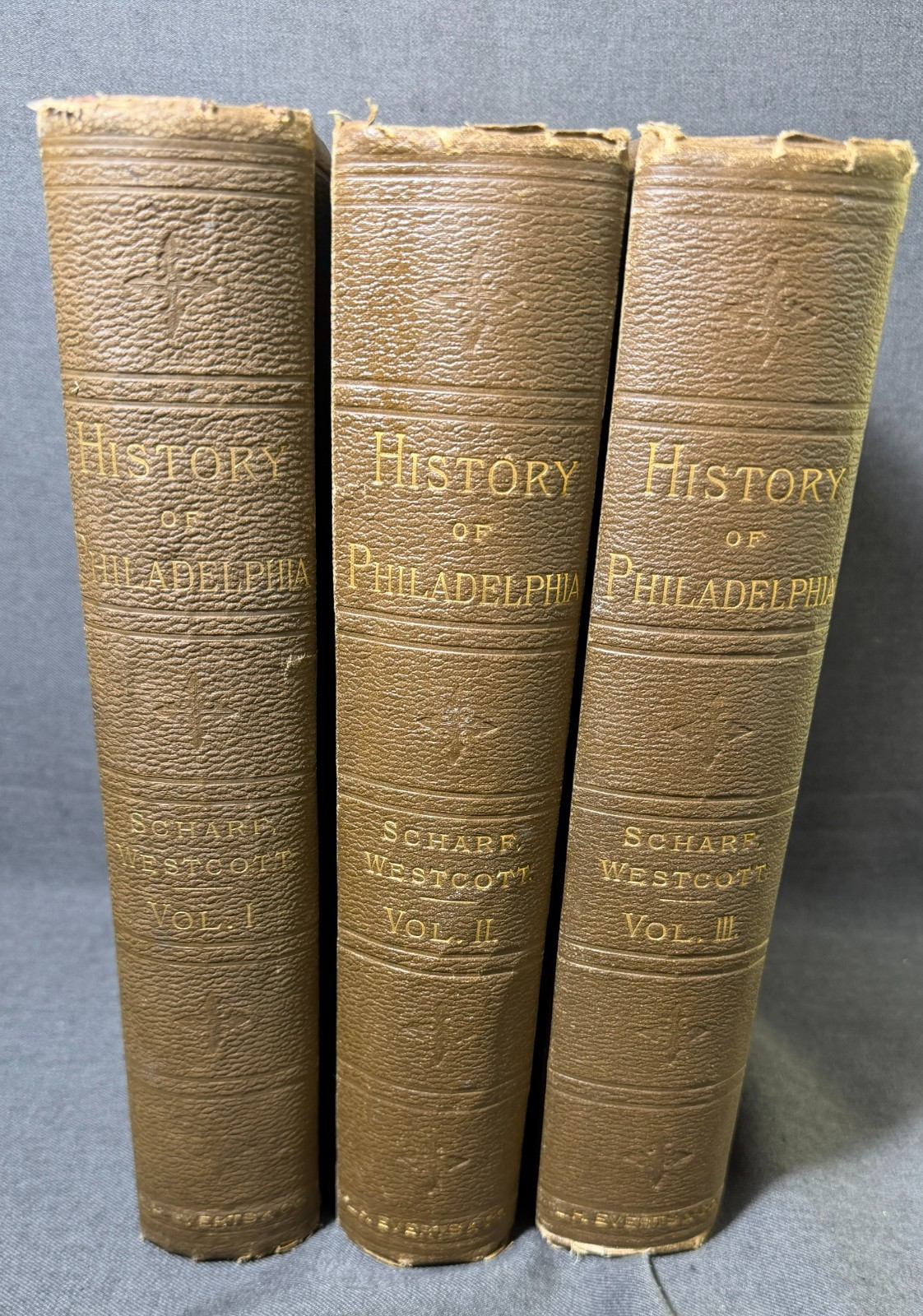 History Of Philadelphia 1609 1884 3 Vol Complete Set Scharf & Westcott 1884 1st