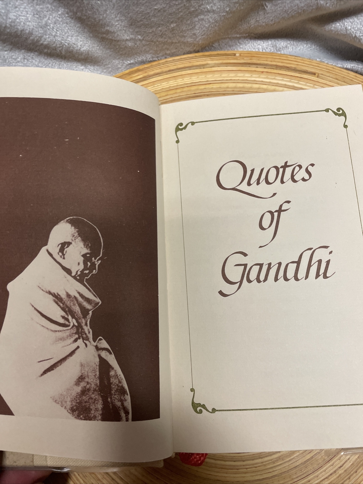 Quotes Of Gandhi. 1995, New Delhi. 224 Pages. Khadi cloth