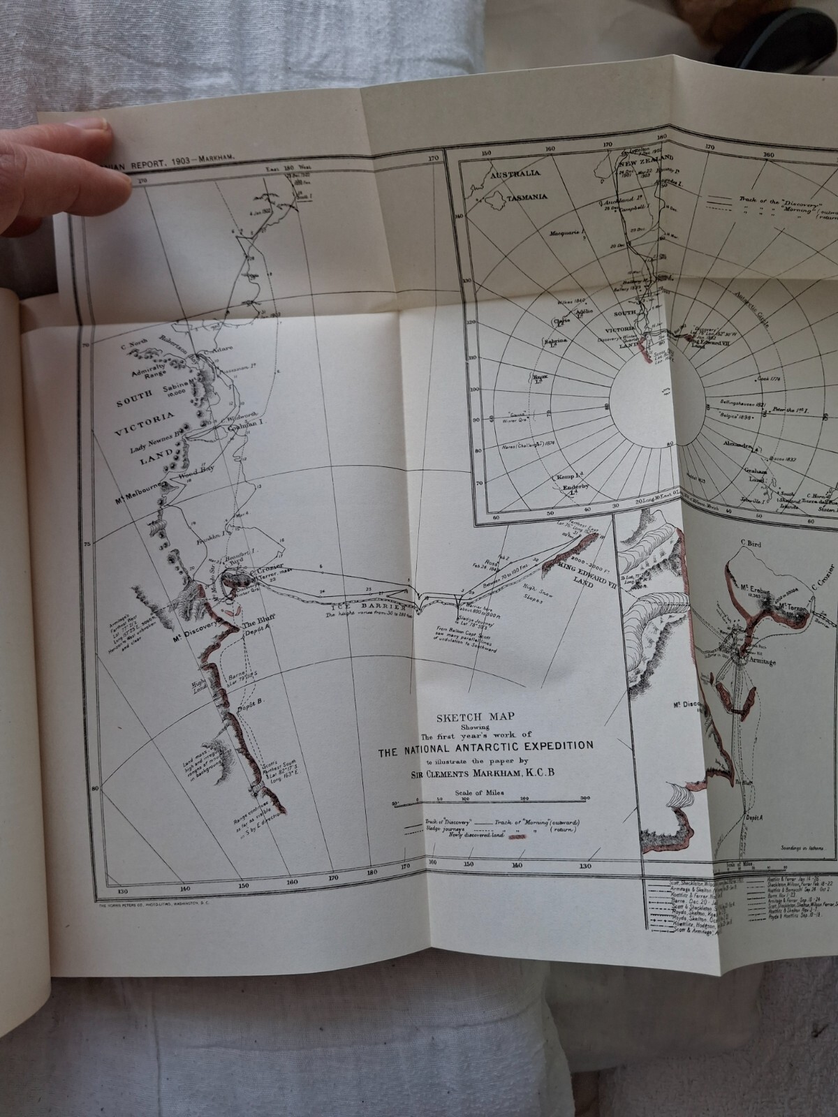 Smithsonian Institution Report 1903 Arctic & Antarctic Exploration Maps Peary