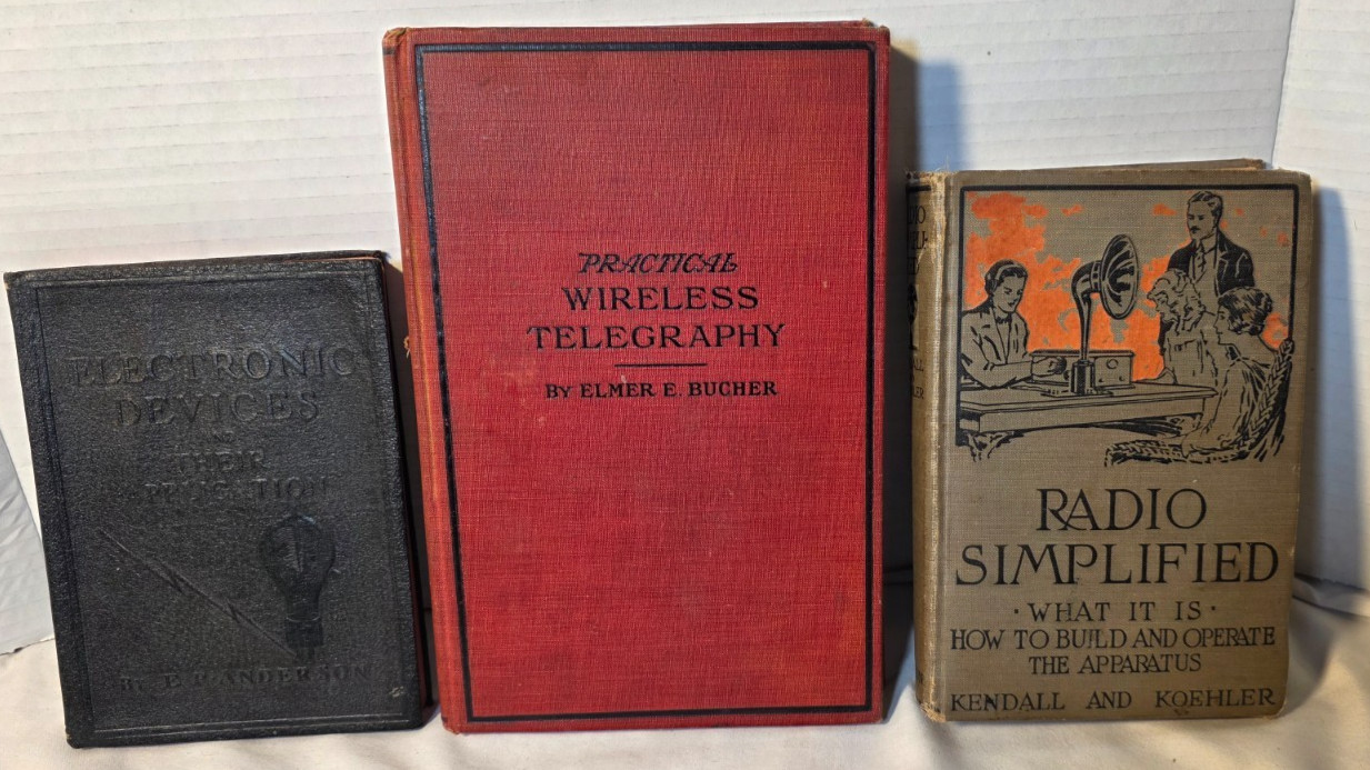 3 Electronic Books; Electronic Devices, Radio Simplified, Wireless Telegraphy