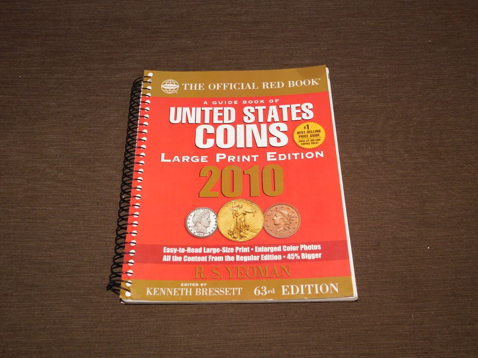 2010 WHITMAN YEOMAN OFFICIAL RED BOOK OF US COINS LARGE SIZE 11″ X 8 1/2″
