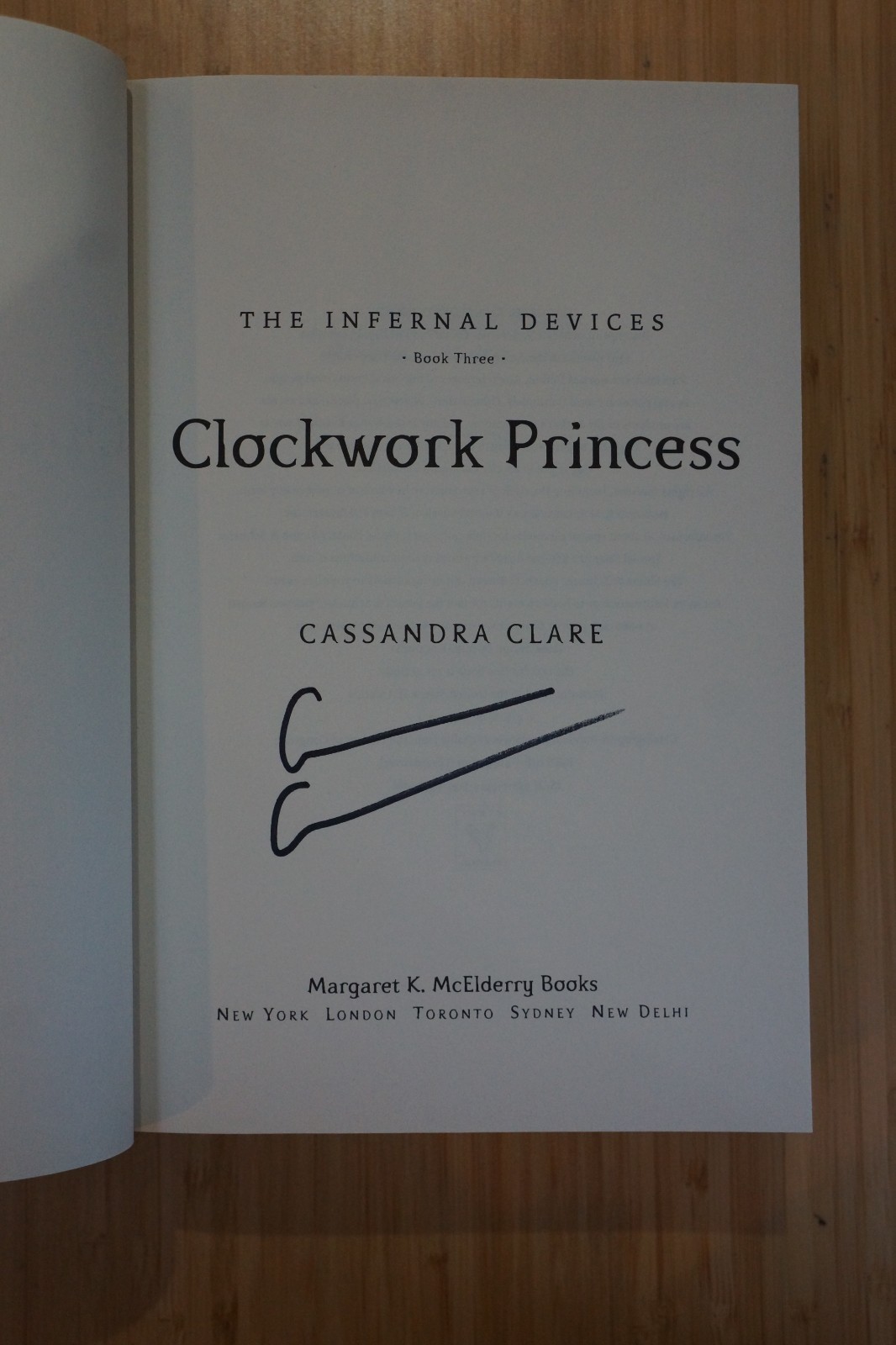 Clockwork Princess Collector’s Edition by C. Clare, Signed 1st/1st with Photos