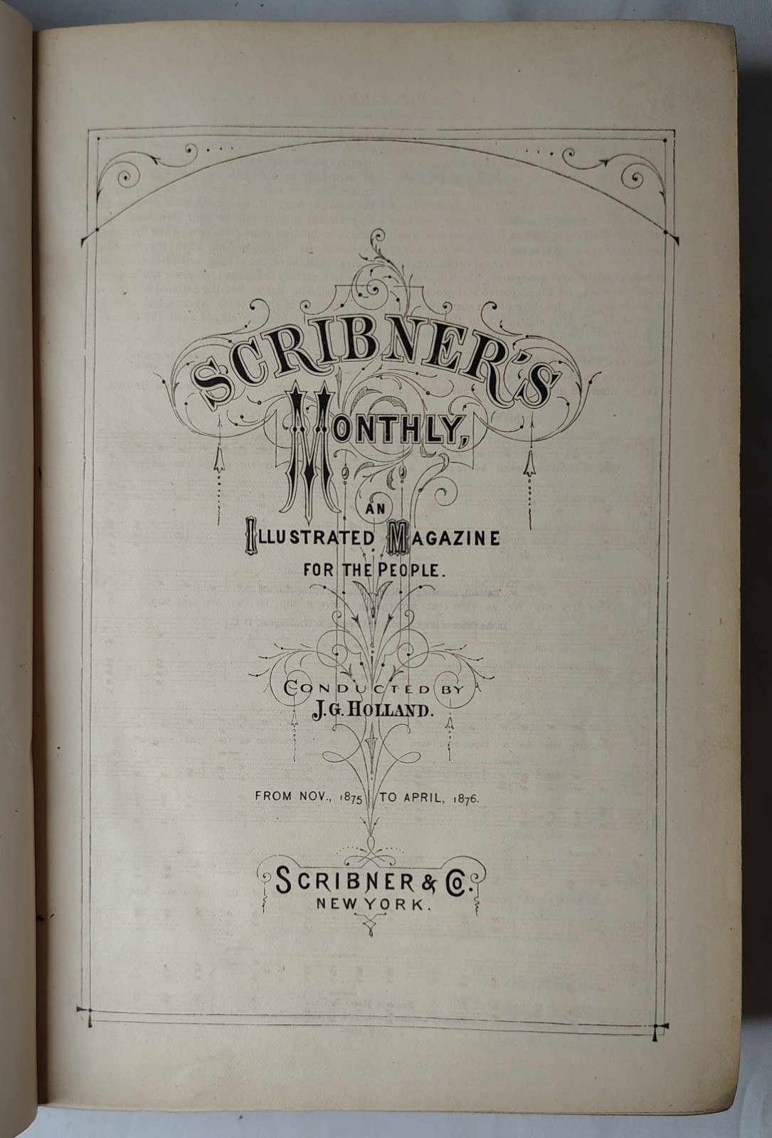 Scribner’s Monthly Magazine Bound Volumes 6, 11, 12 (1873 -1876) Holland, J.G.