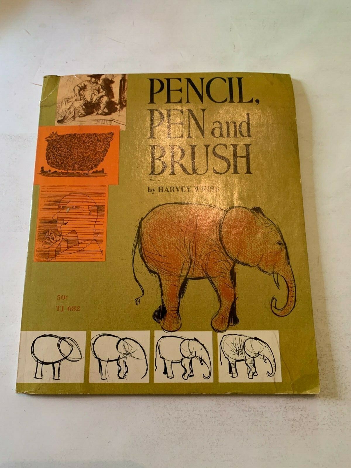 1967 Pencil Pen And Brush by Harvey Weiss Scholastic 5th Printing Softcover