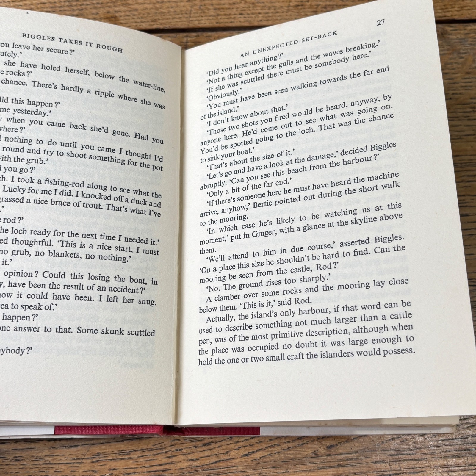 Vintage Biggles Takes It Rough Book Captain WE Johns Hardback 1963 1st Edition