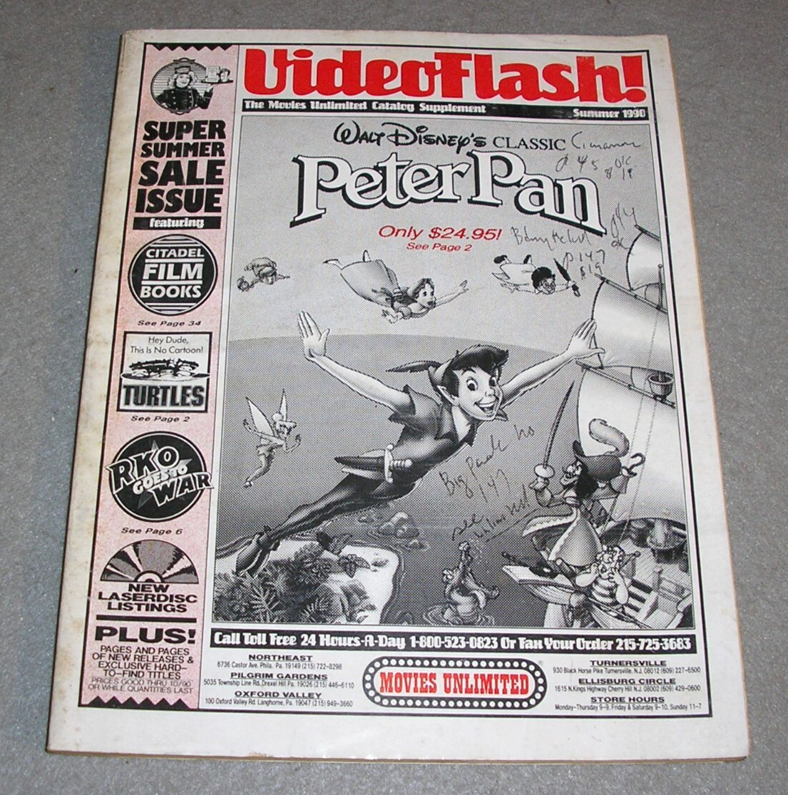 Vintage VHS Movie Book Catalog Film Movies Tapes Unlimited Video Summer 1990