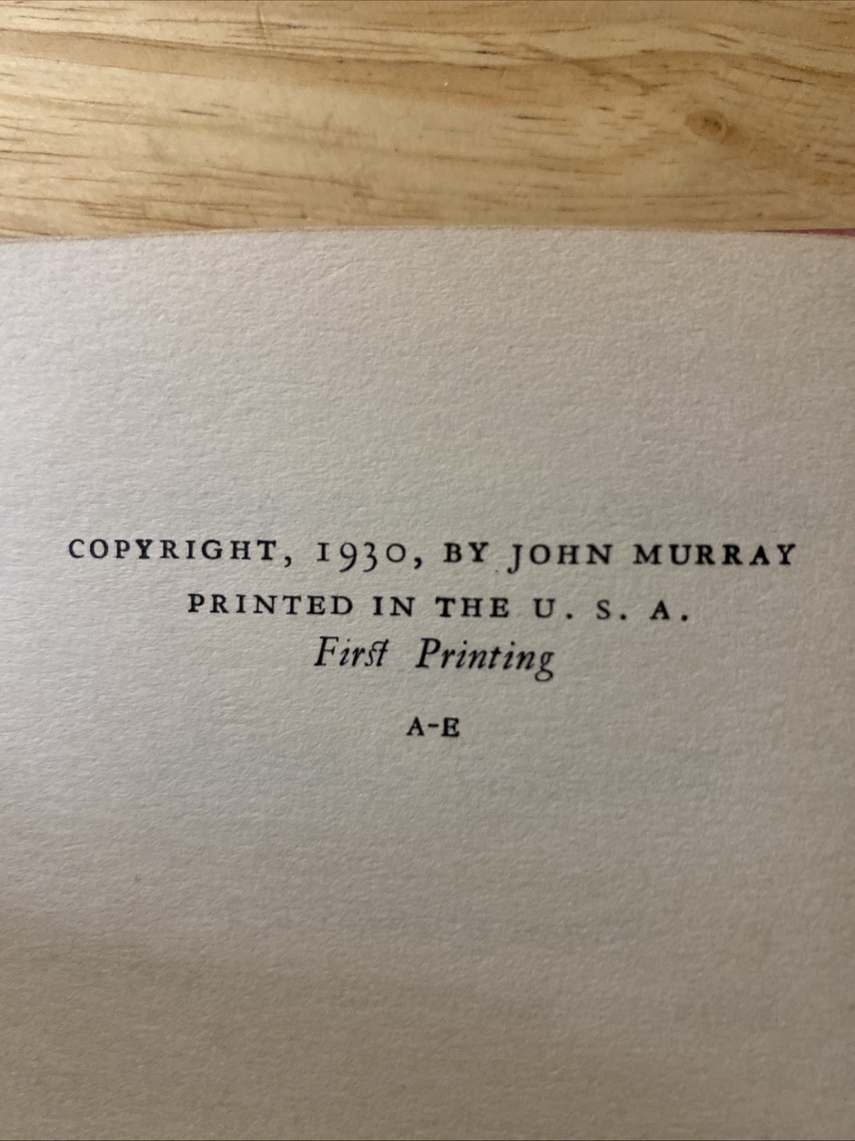 The Thackeray Alphabet Small Hard Cover 1930 1st Printing by William Thackeray