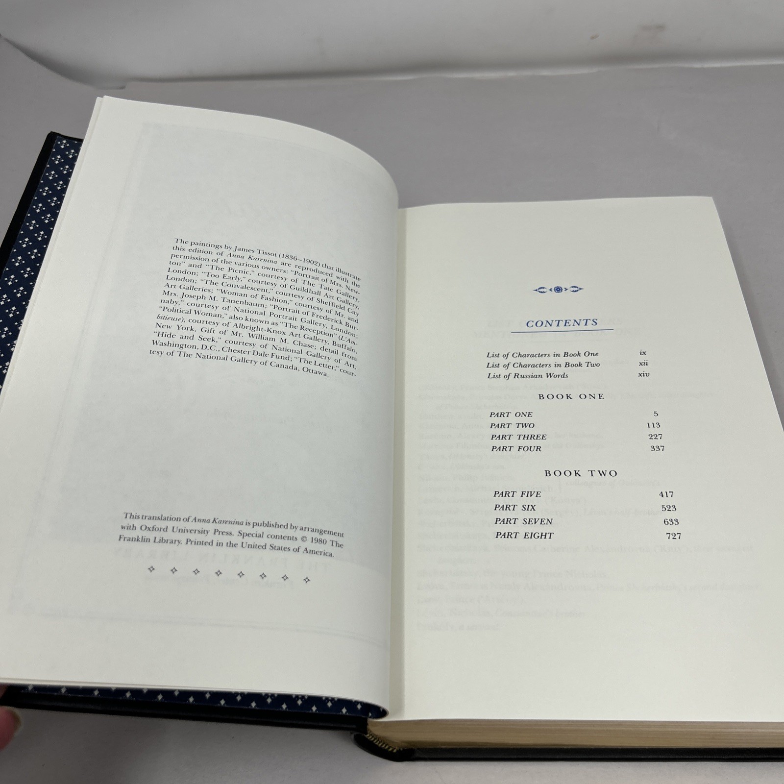 Anna Karenina – Leo Tolstoy – The Franklin Library – 1980 Edition
