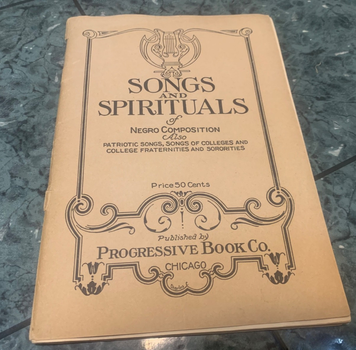 Songs and Spirituals of NEGRO Composition 1928 PROGRESSIVE BOOK CO Rare