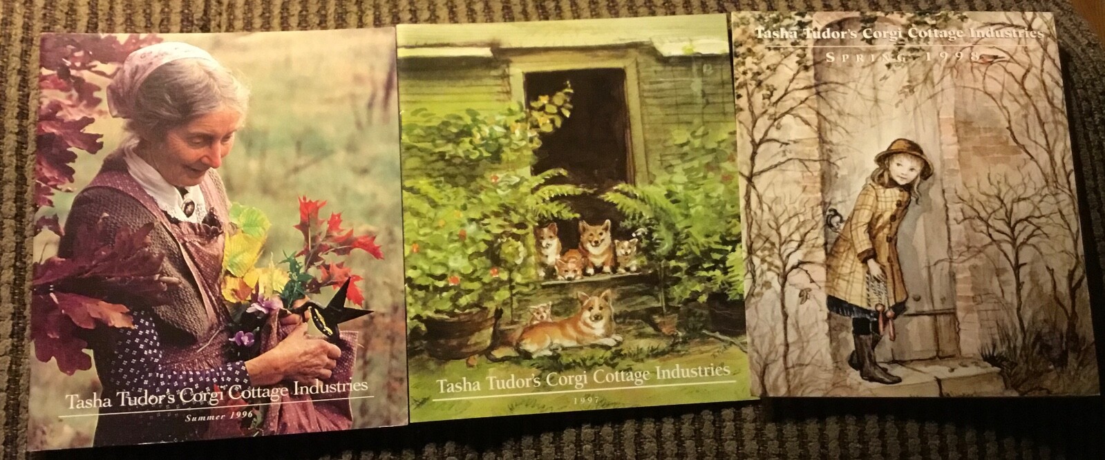 3 Fine AsNEW 1990s Tasha Tudor Corgi Cottage Industries Sale Catalogs