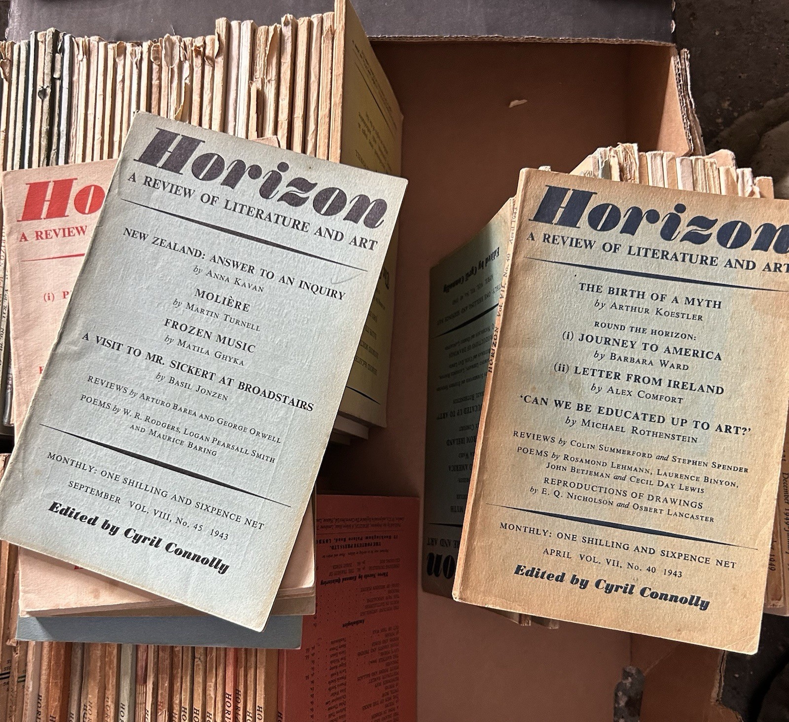 100 copies of 1940s Horizon magazine – Cyril Connolly’s sublime literary legacy