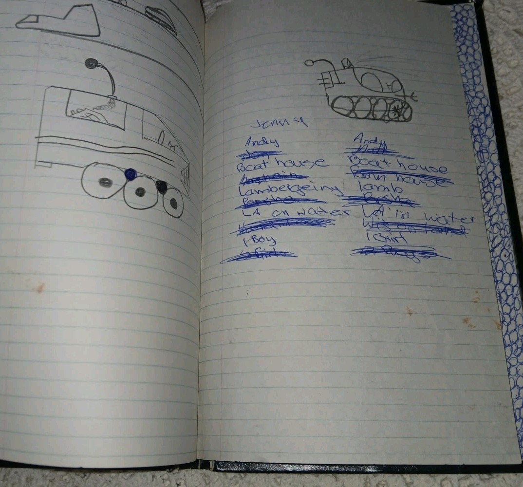 Vintage 1980s Kids Hand Written Journal Diary Dungeons Dragons Fantasy Stories